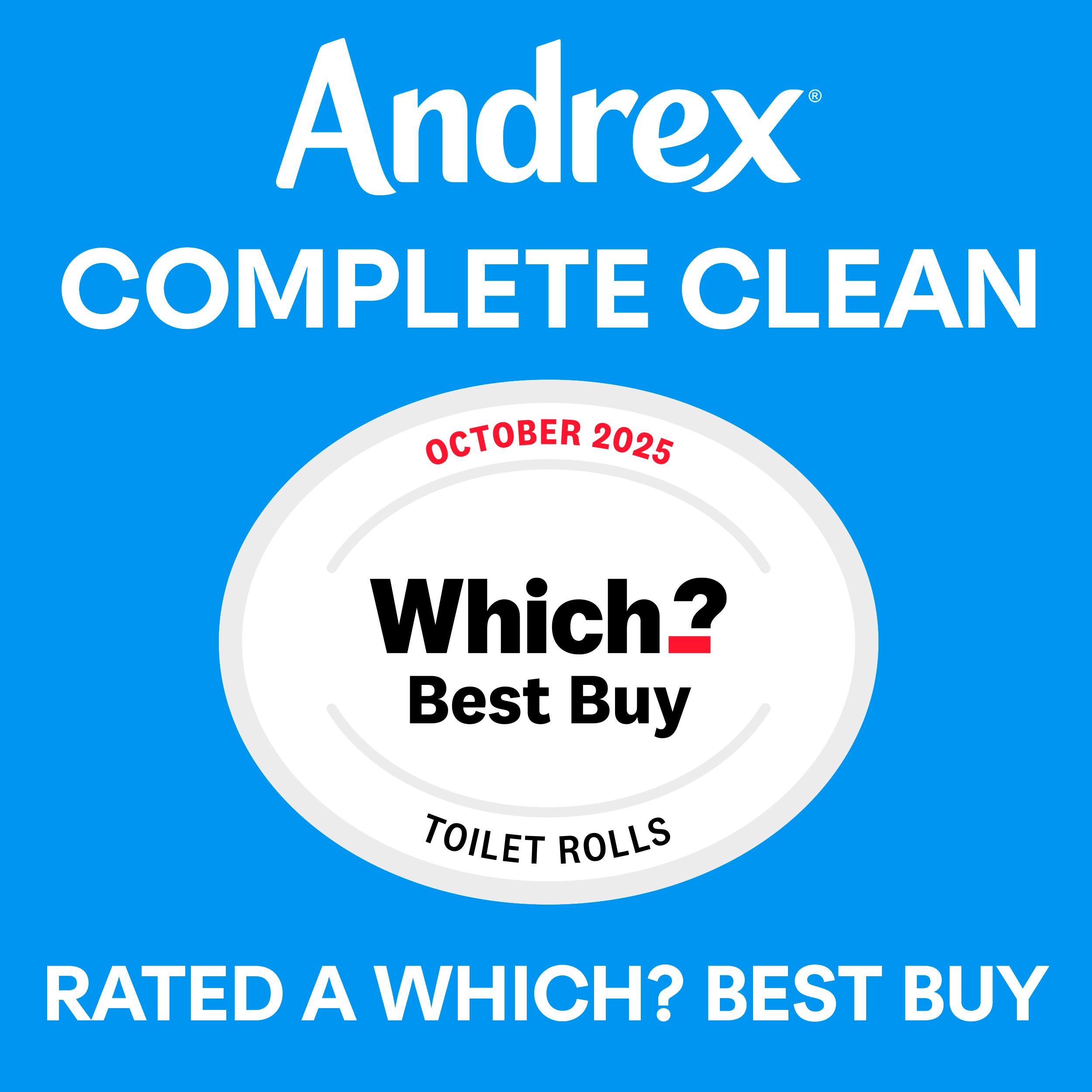 Andrex Complete Clean Toilet Rolls x9 thumbnail 2
