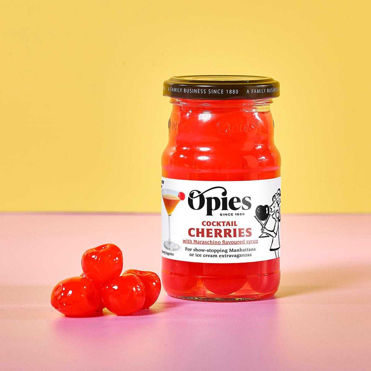 Opies Cocktail Cherries Maraschino Flavour 225g (125g*) thumbnail 2