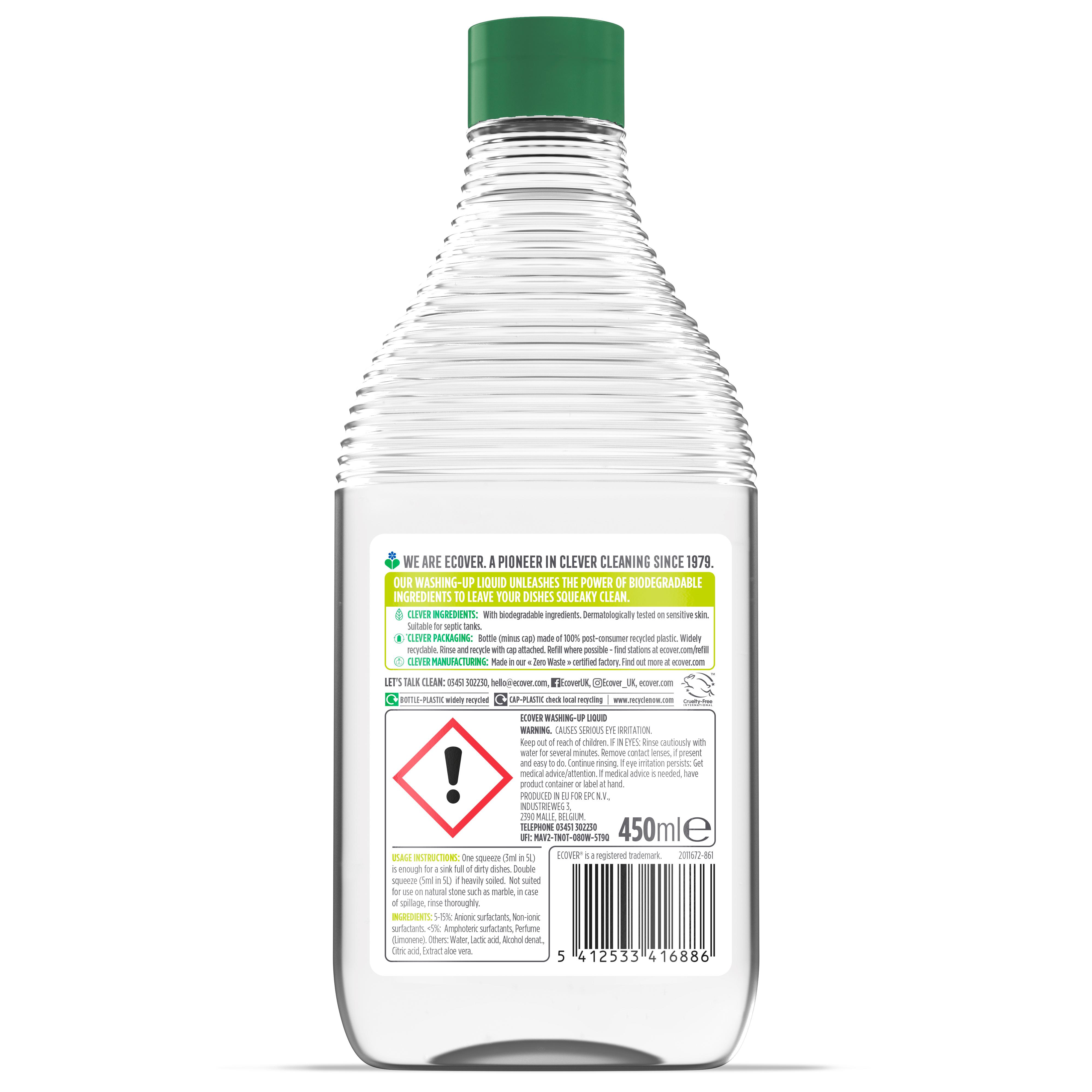 Ecover Washing Up Liquid, Lemon & Aloe Vera 450ml thumbnail 5