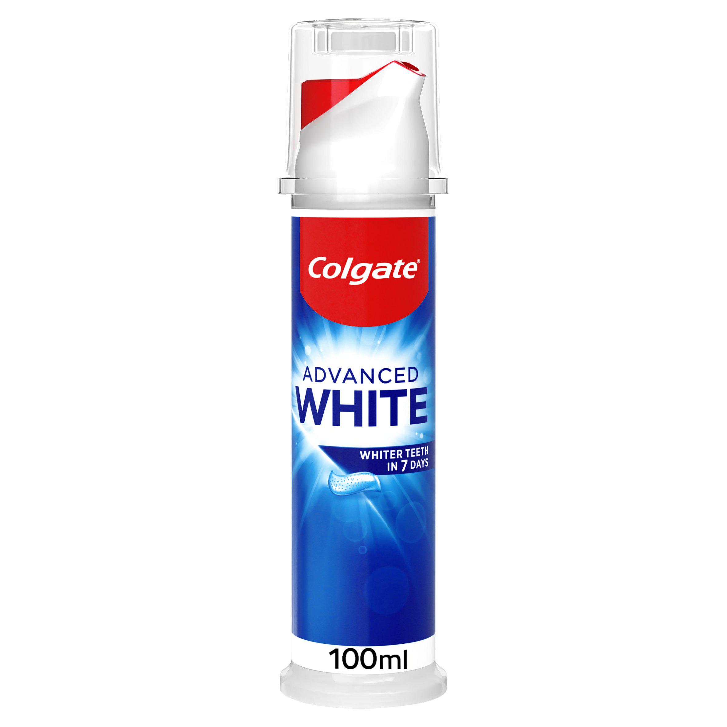 Colgate Advanced White Teeth Whitening Toothpaste Pump