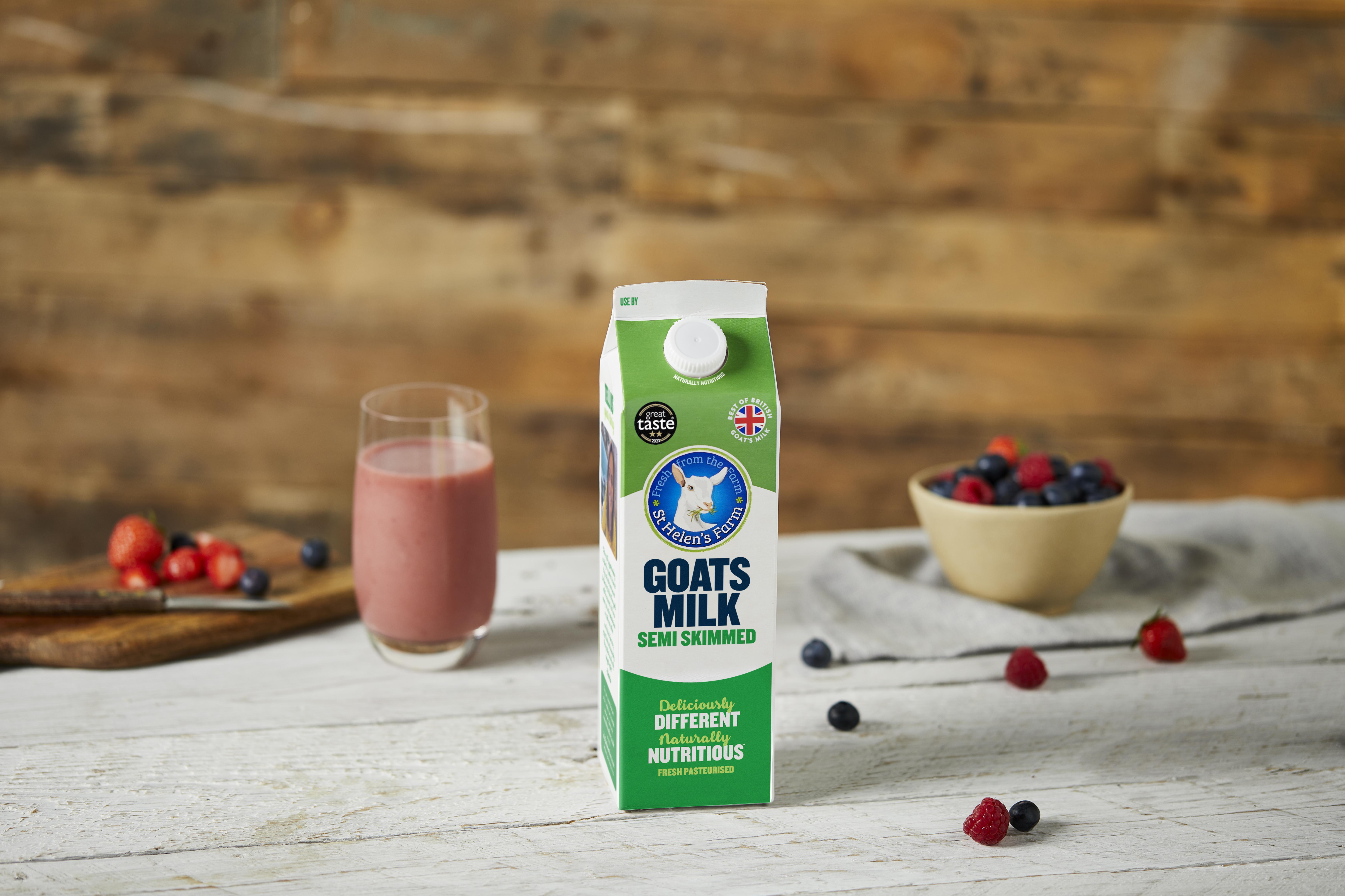 St Helen's Farm Semi Skimmed Goats Milk 1L thumbnail 2