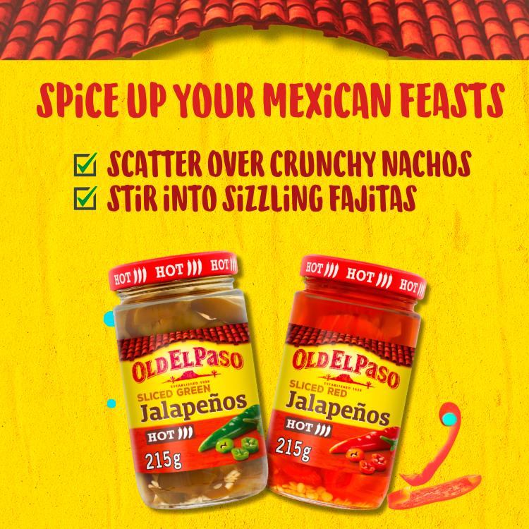 Old El Paso Mexican Sliced Green Jalapenos 215g thumbnail 2