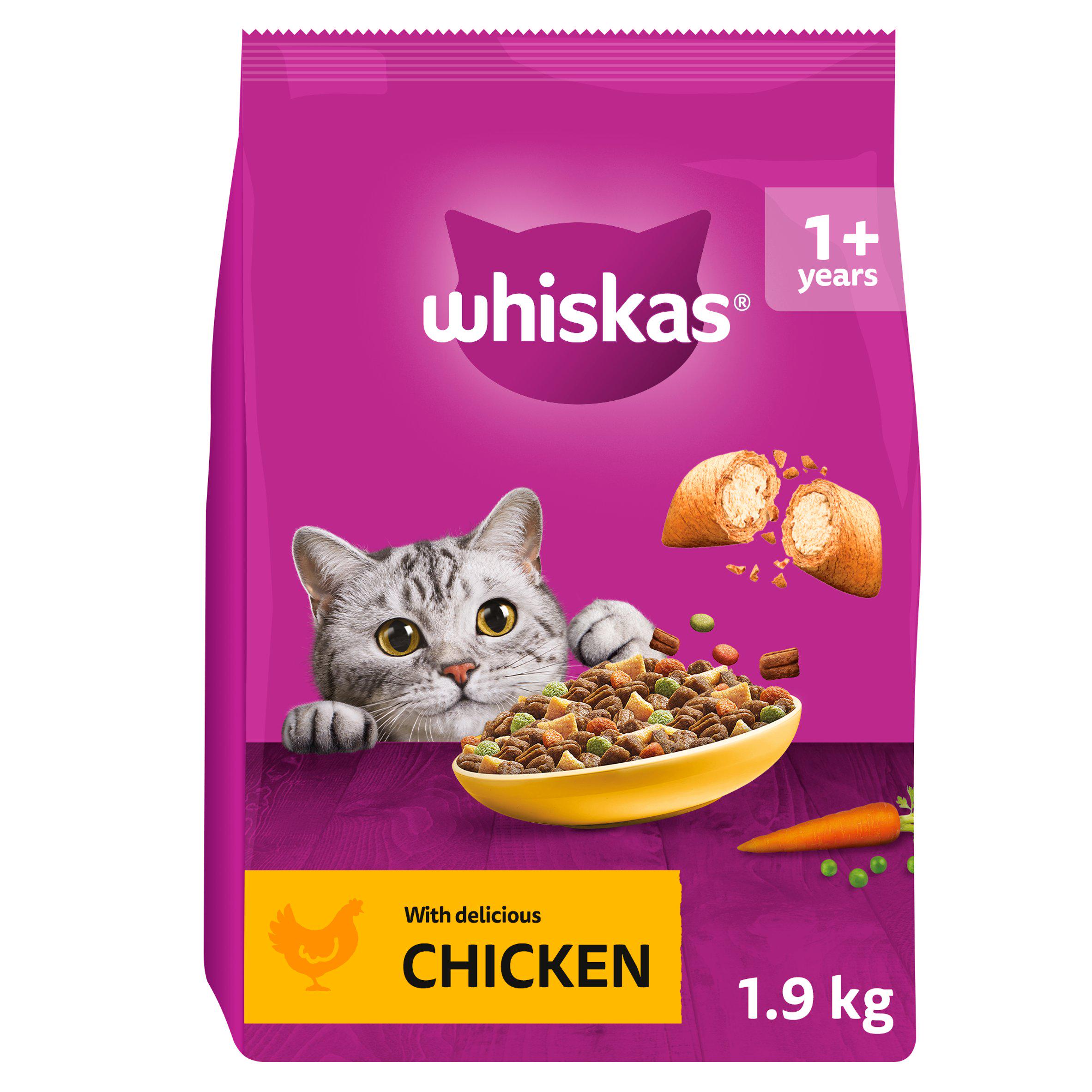 WHISKAS 1+ Cat Complete Dry with Chicken