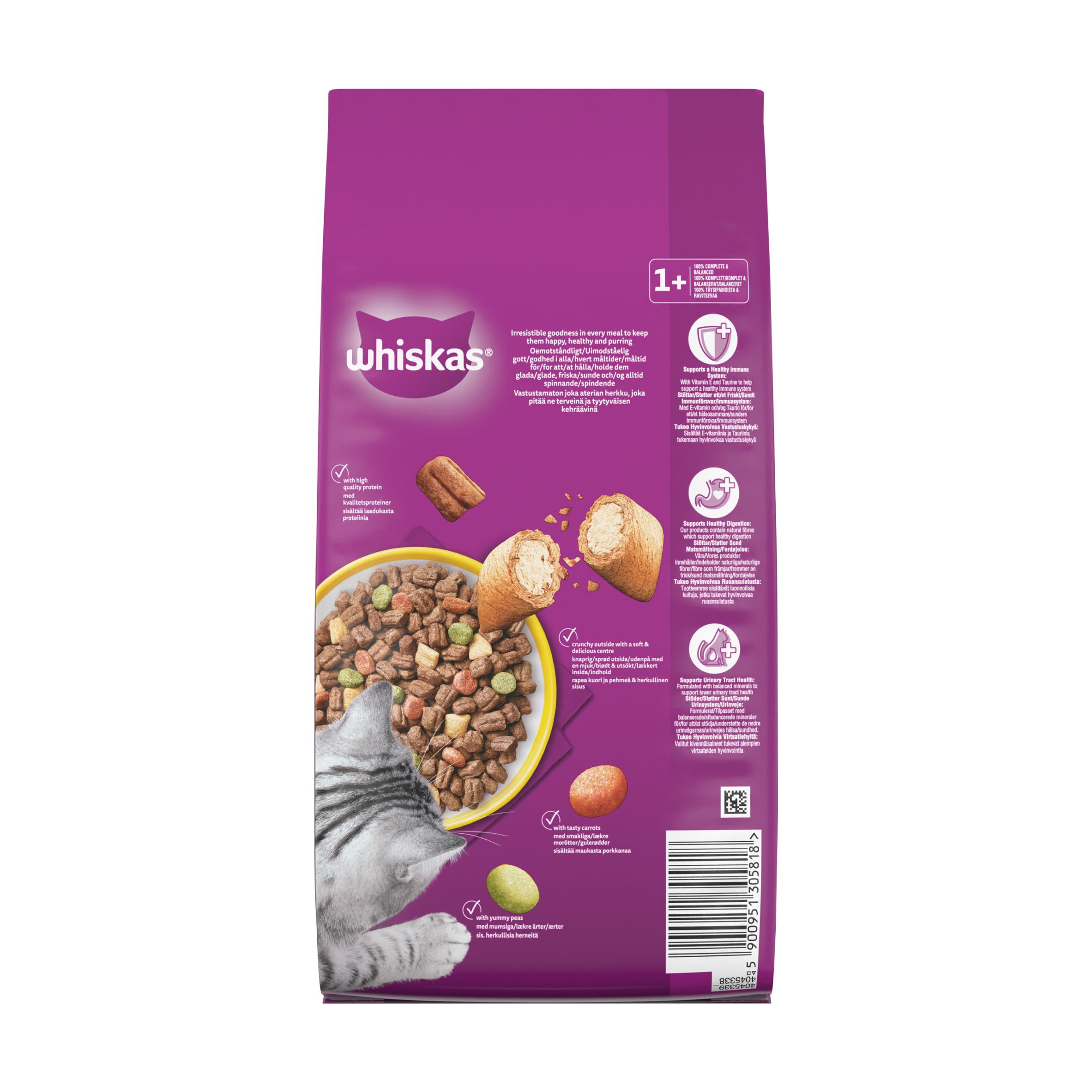 Whiskas 1+ Chicken Complete Adult Dry Cat Food 1.9kg thumbnail 6