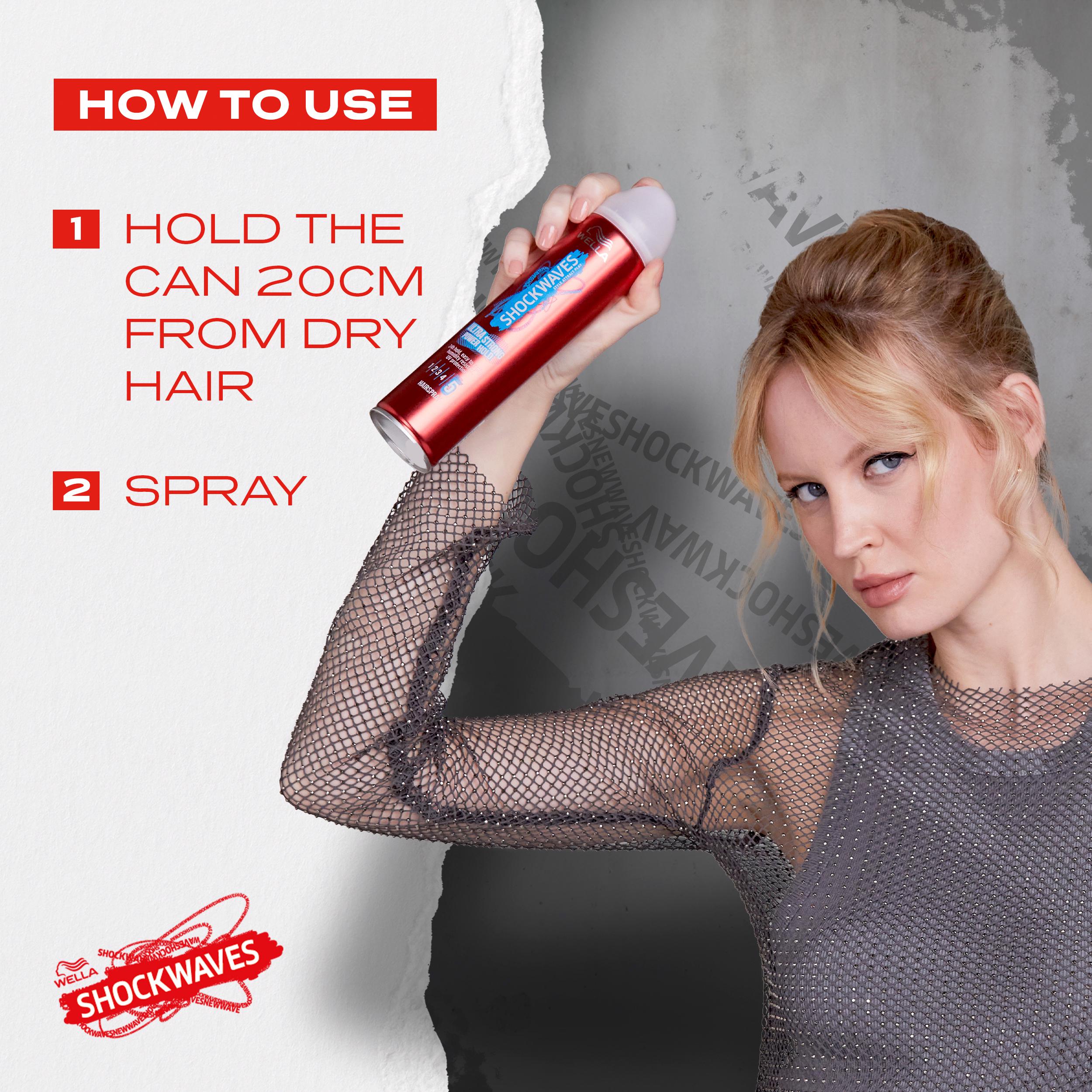 Wella Shockwaves Ultra Strong Power Hold Hairspray 250ml thumbnail 3