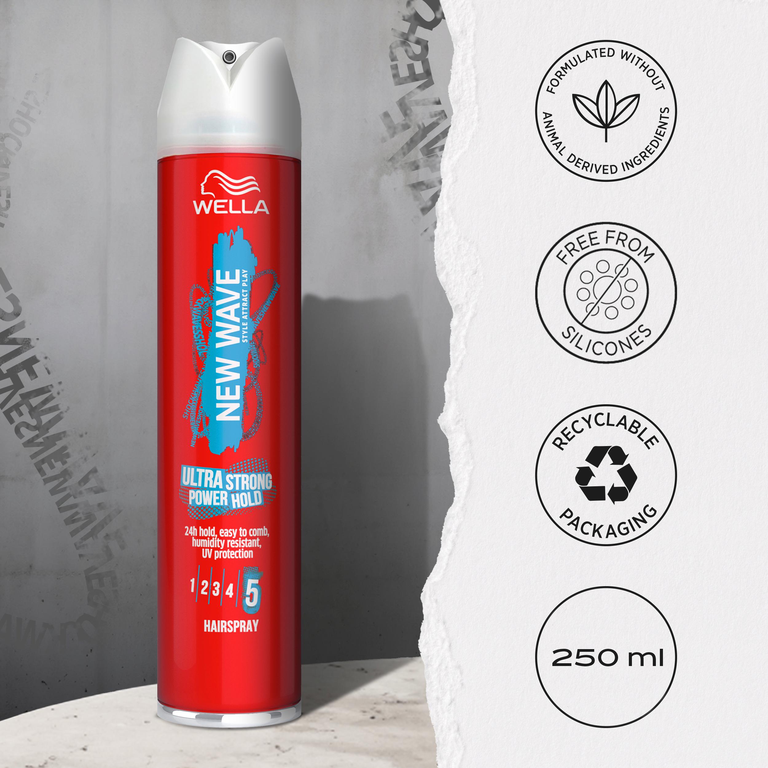 Wella Shockwaves Ultra Strong Power Hold Hairspray 250ml thumbnail 5