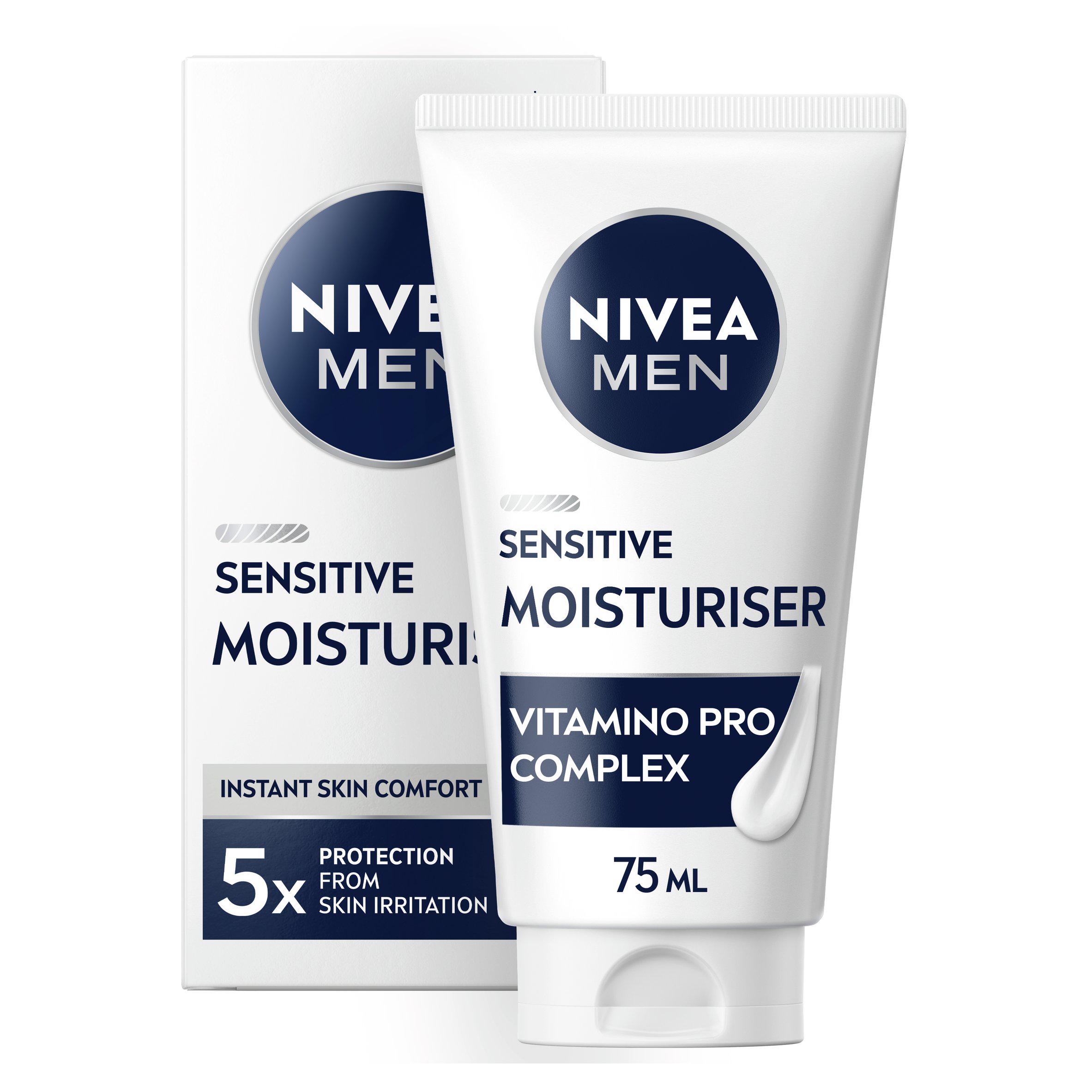 NIVEA MEN Sensitive Face Moisturiser with 0% Alcohol