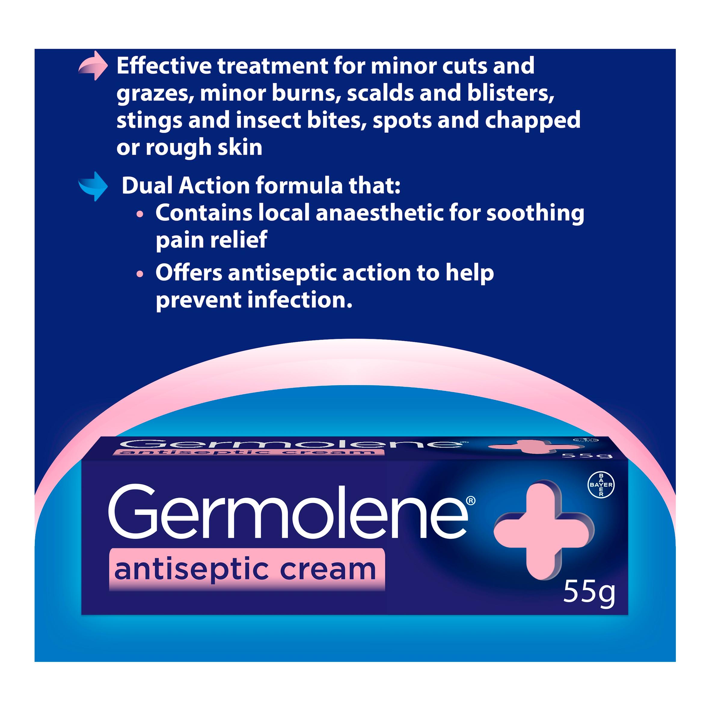Germolene Antiseptic Dual Action Cream 55g thumbnail 3