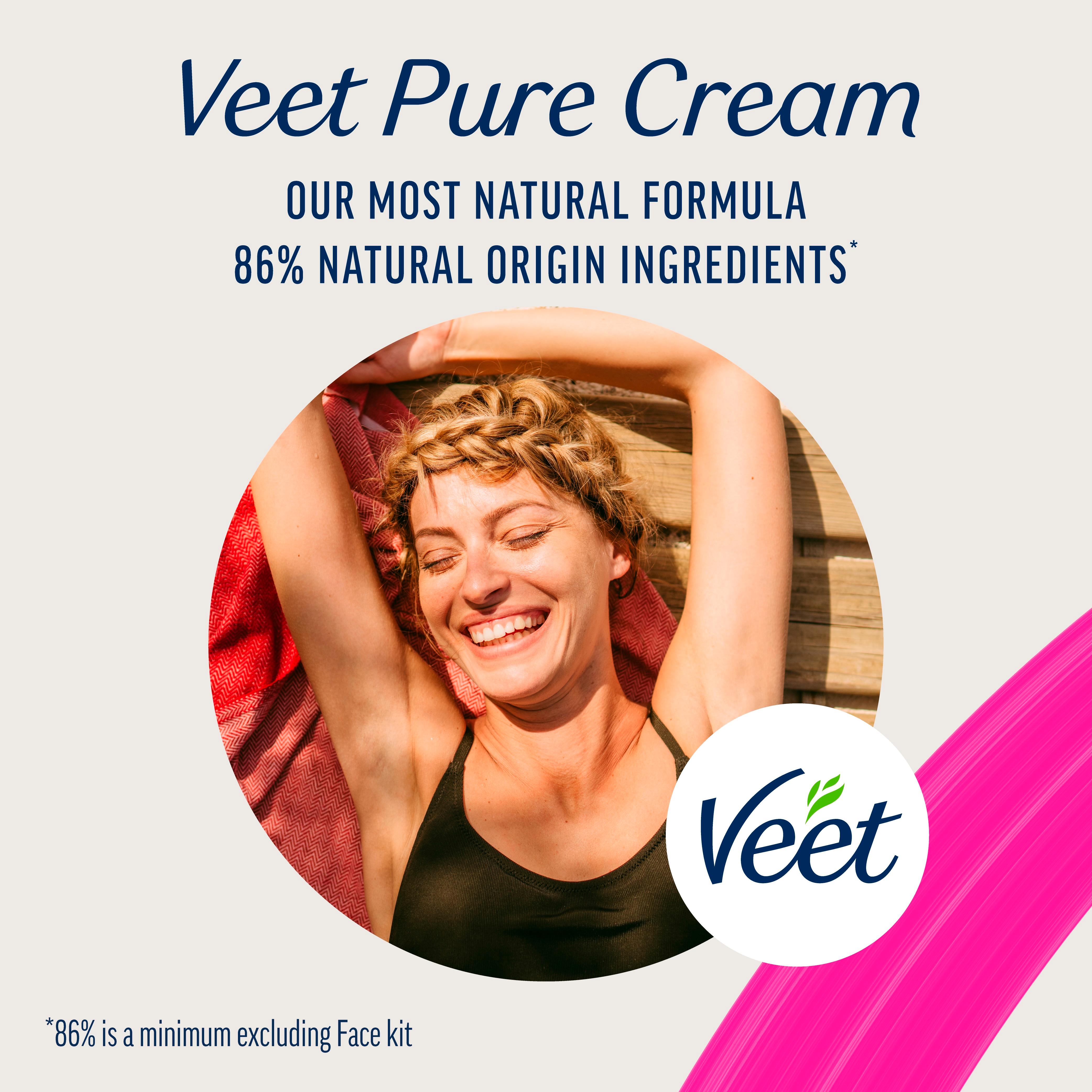 Veet Pure Hair Wax Cream Body & Legs for Sensitive Skin 200ml thumbnail 6