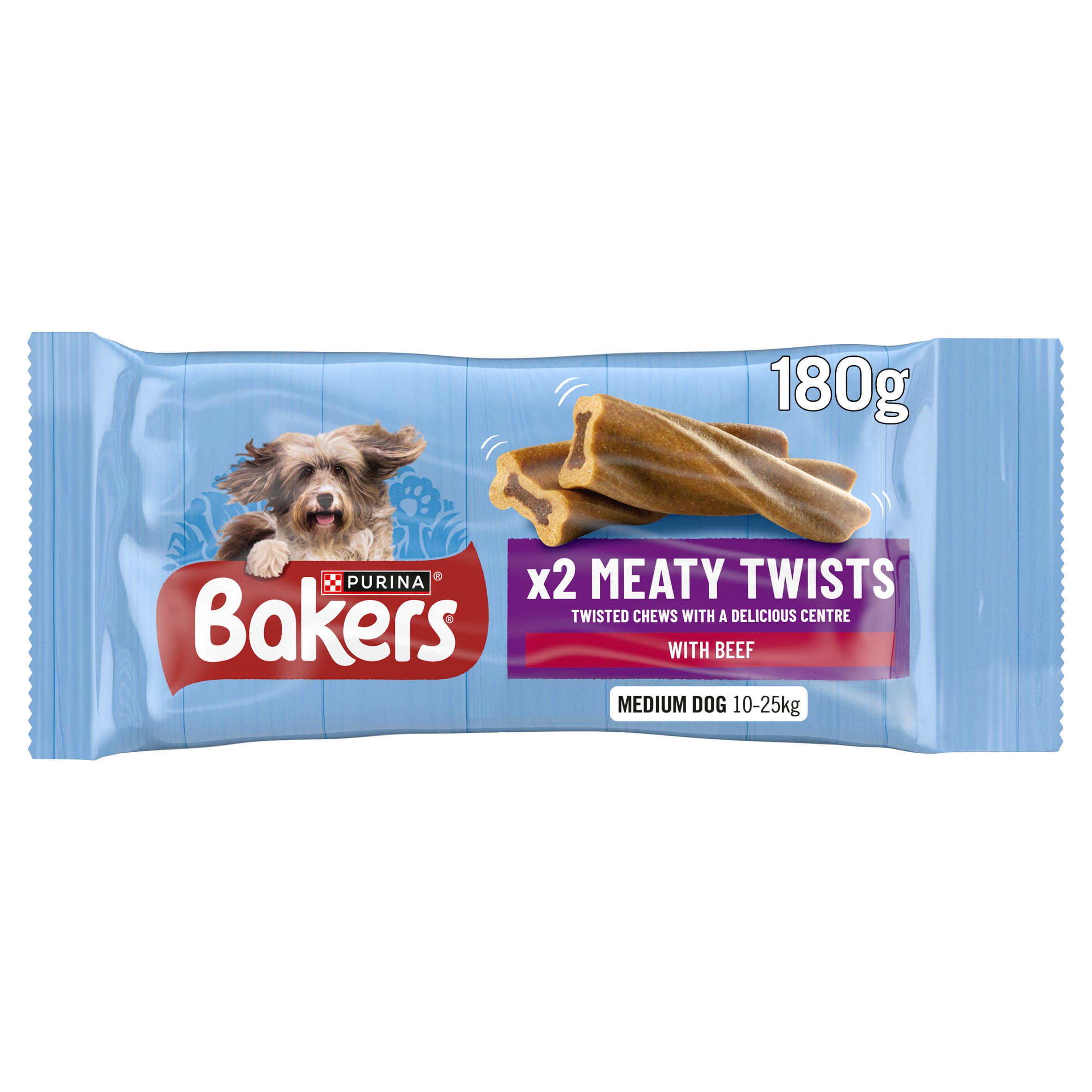 Bakers Medium Dog Treat Meaty Twists 180g