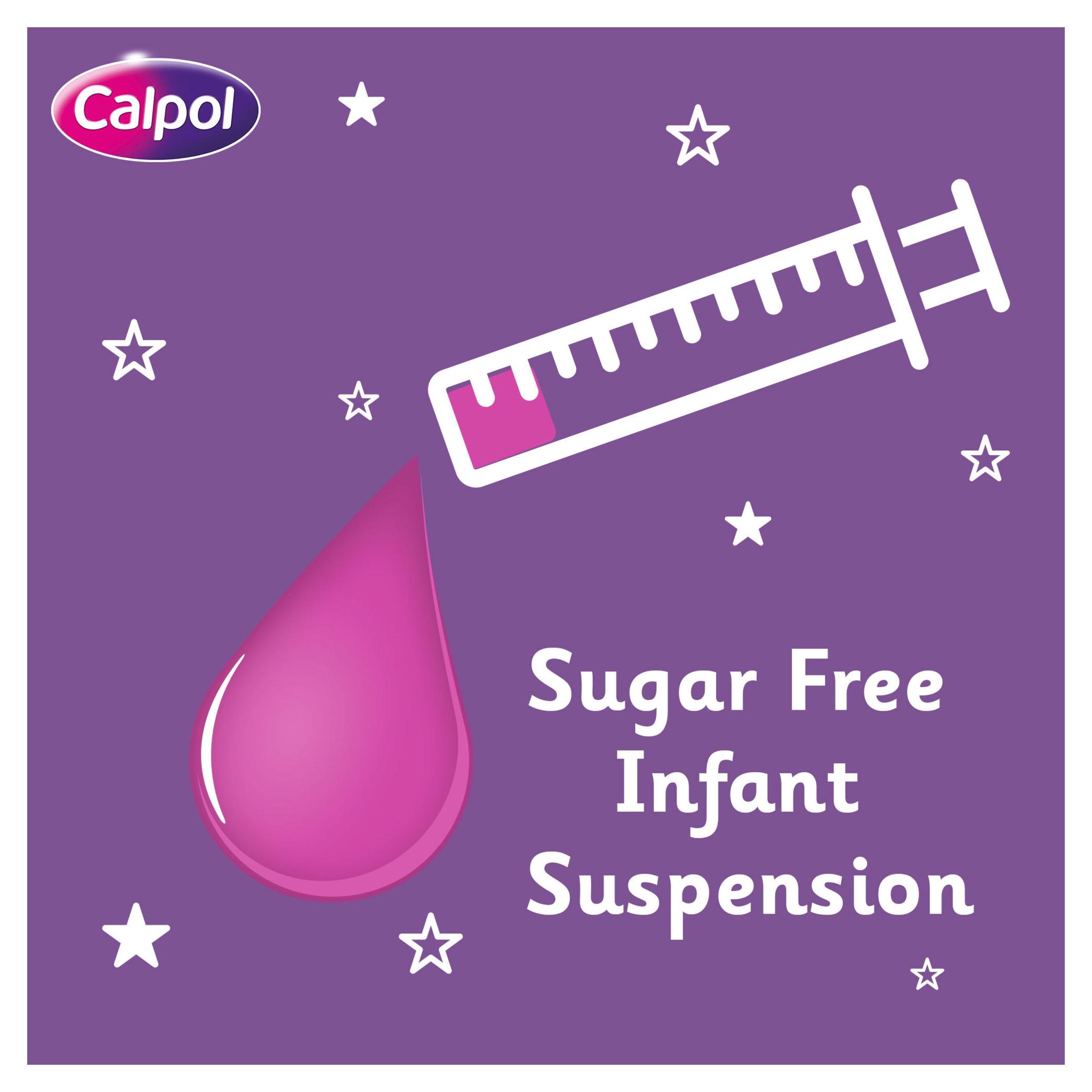 Calpol Infant 100ml Sugar Free 2 + Months Oral Suspension Paracetamol thumbnail 6