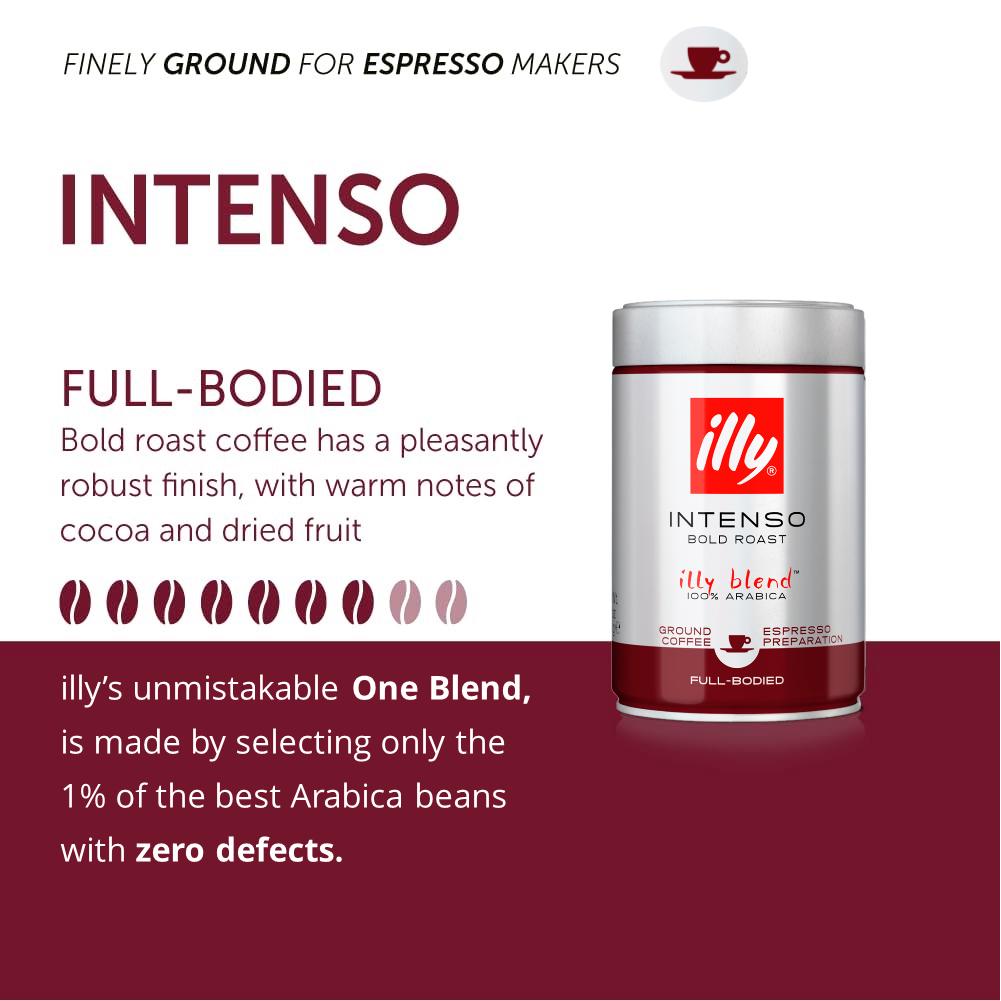 Illy Espresso Dark Roast Ground Coffee 250g thumbnail 3