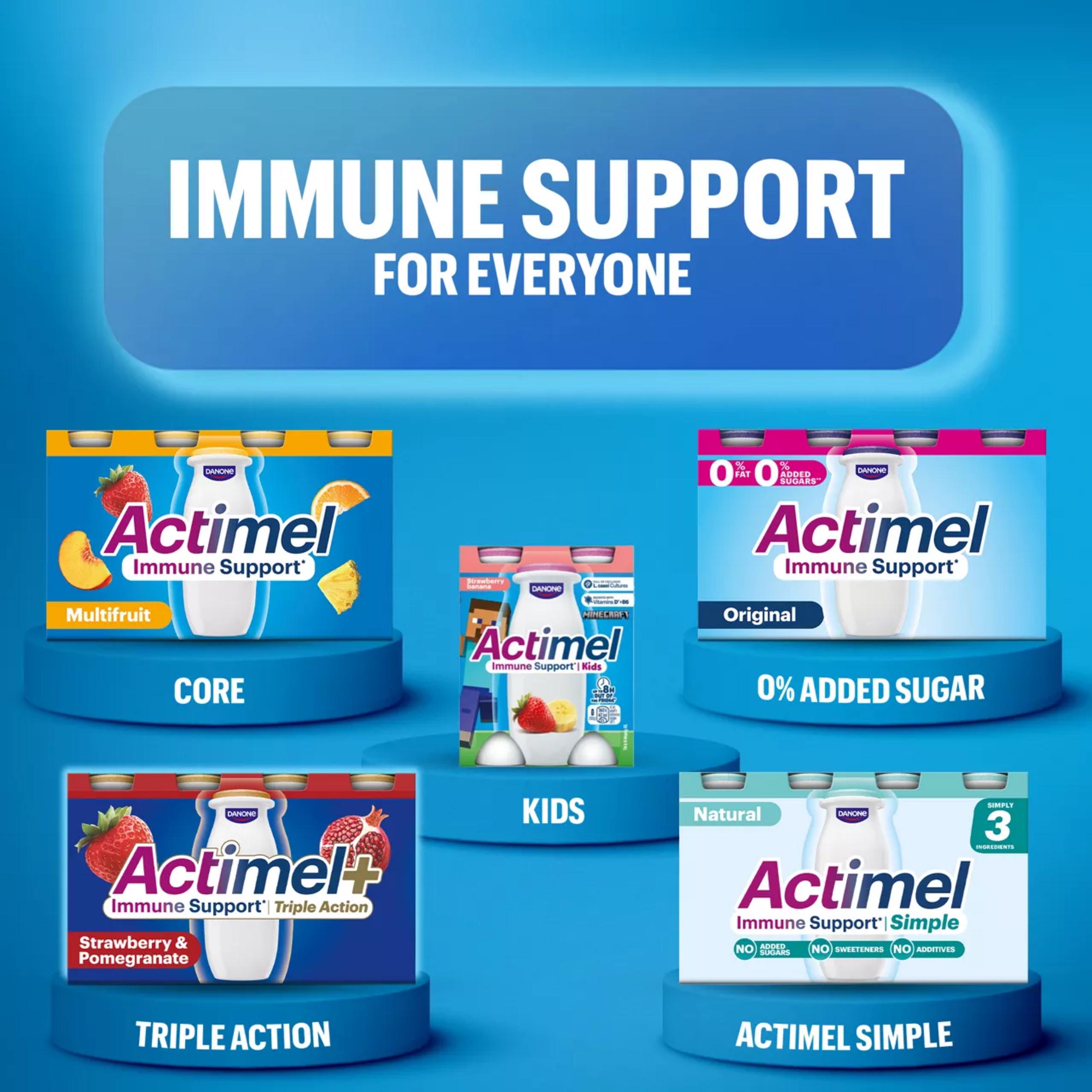 Actimel Multifruit Cultured Yogurt Drink 12x100g thumbnail 6