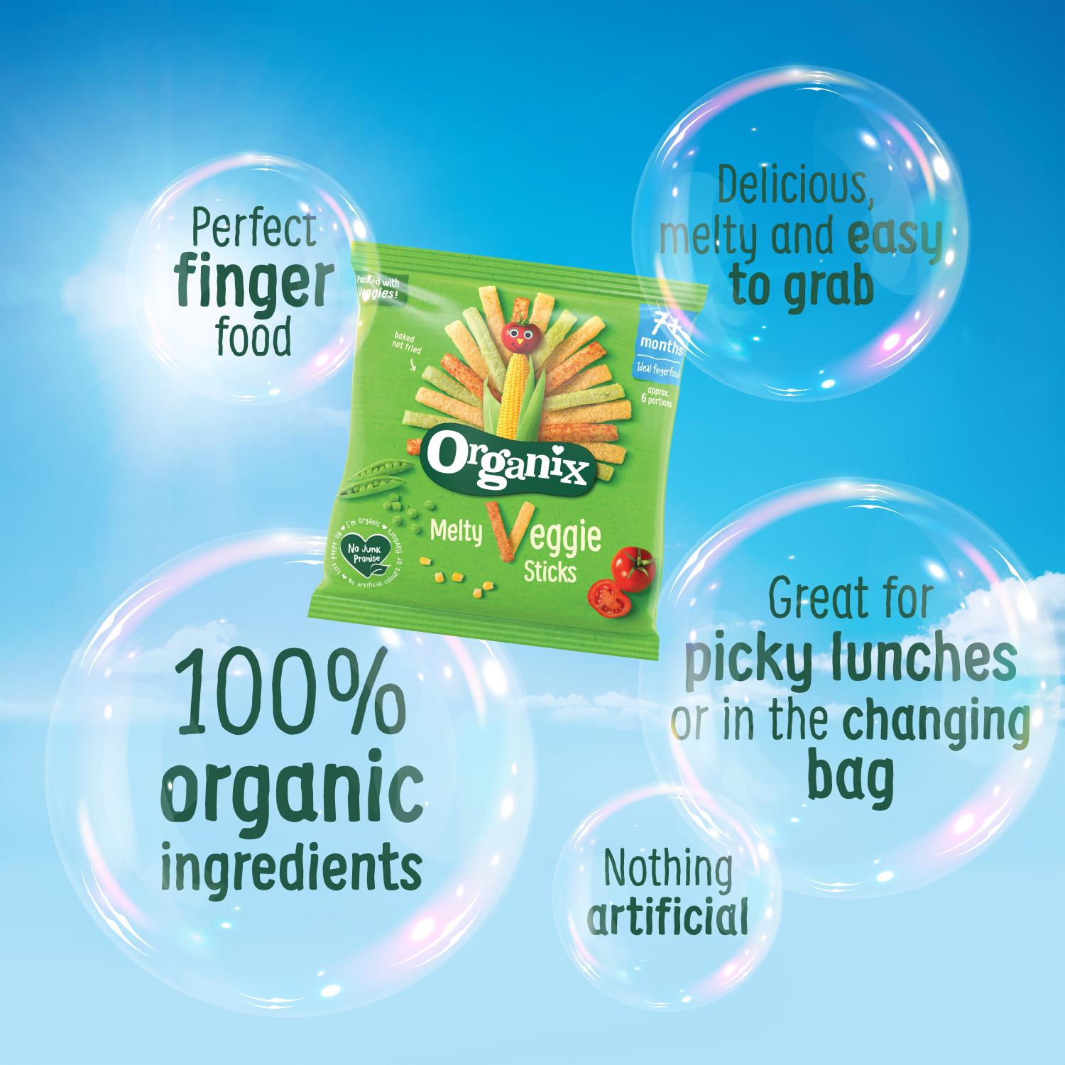 Organix 20g Melty Organic Sweetcorn Rings Baby Puffs 6 months+ thumbnail 2