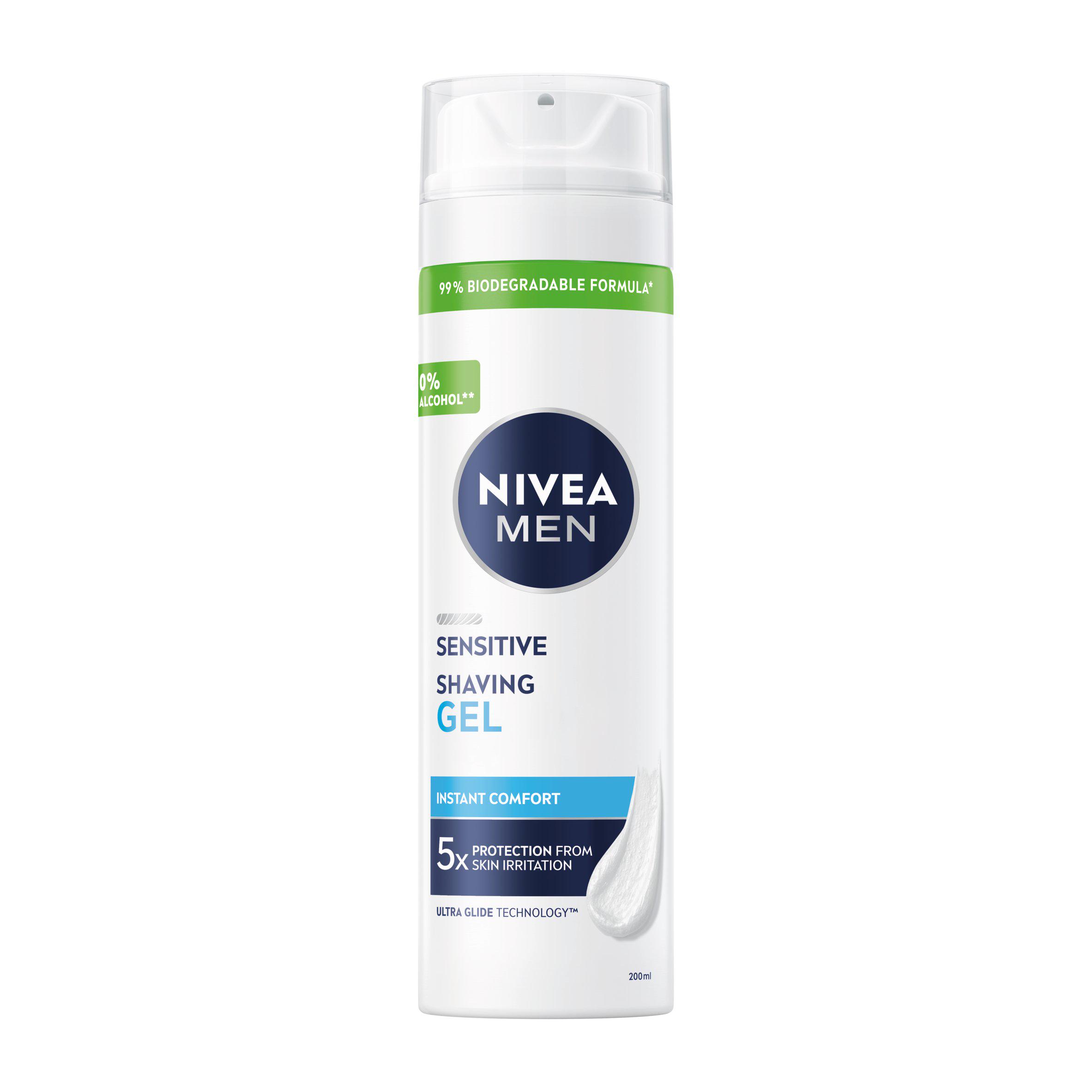 NIVEA MEN Sensitive Shaving Gel with 0 % Alcohol