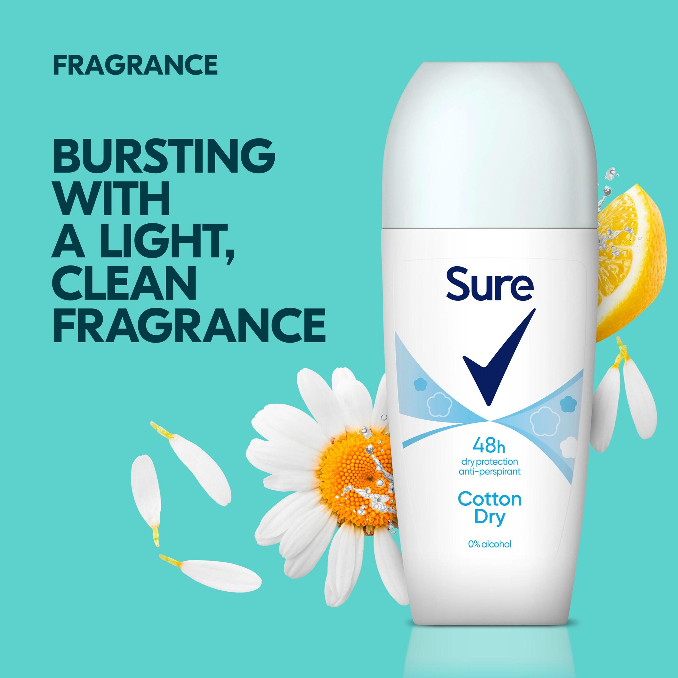Sure Women Anti-Perspirant Roll-On Deodorant, Cotton Dry 50ml thumbnail 3