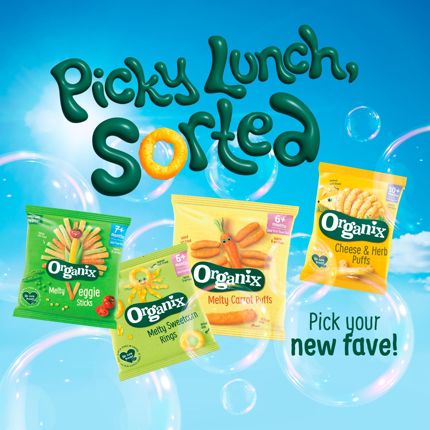 Organix Cheese & Herb Organic Baby Puffs Multipack 10 months+ 4x15g thumbnail 4