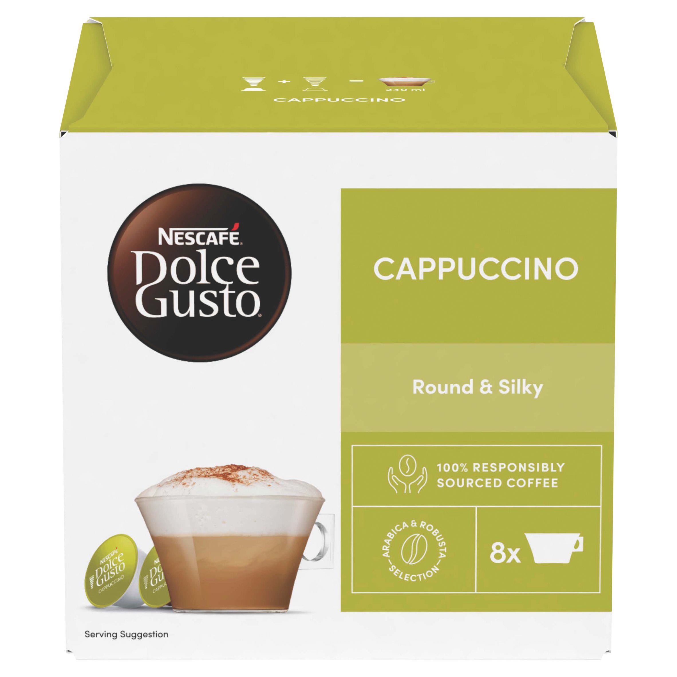Nescafé Dolce Gusto Cappuccino Coffee Pods 8 Drinks, x16