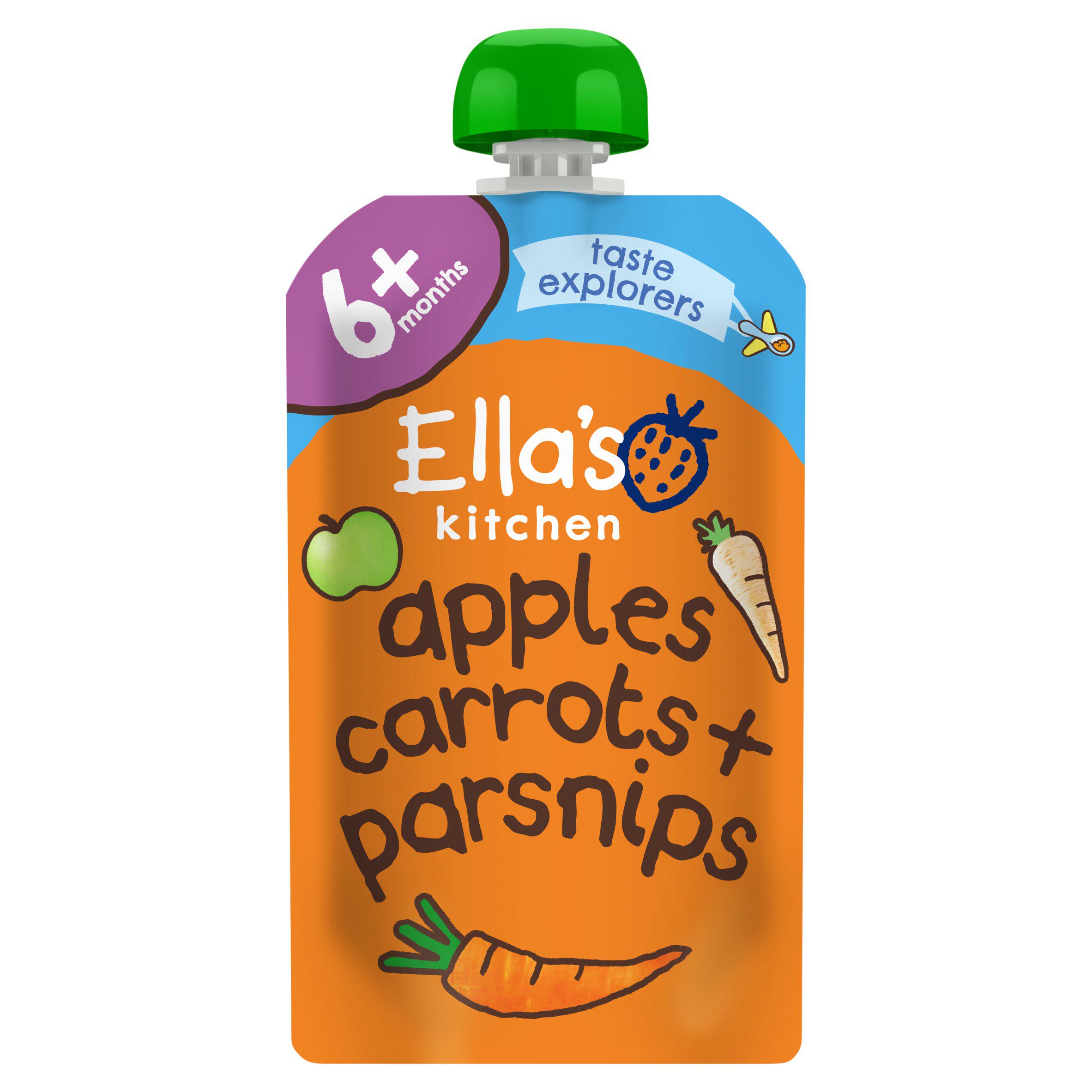 Ella's Kitchen Apples, Carrots & Parsnips Baby Food Pouch 4+ Months
