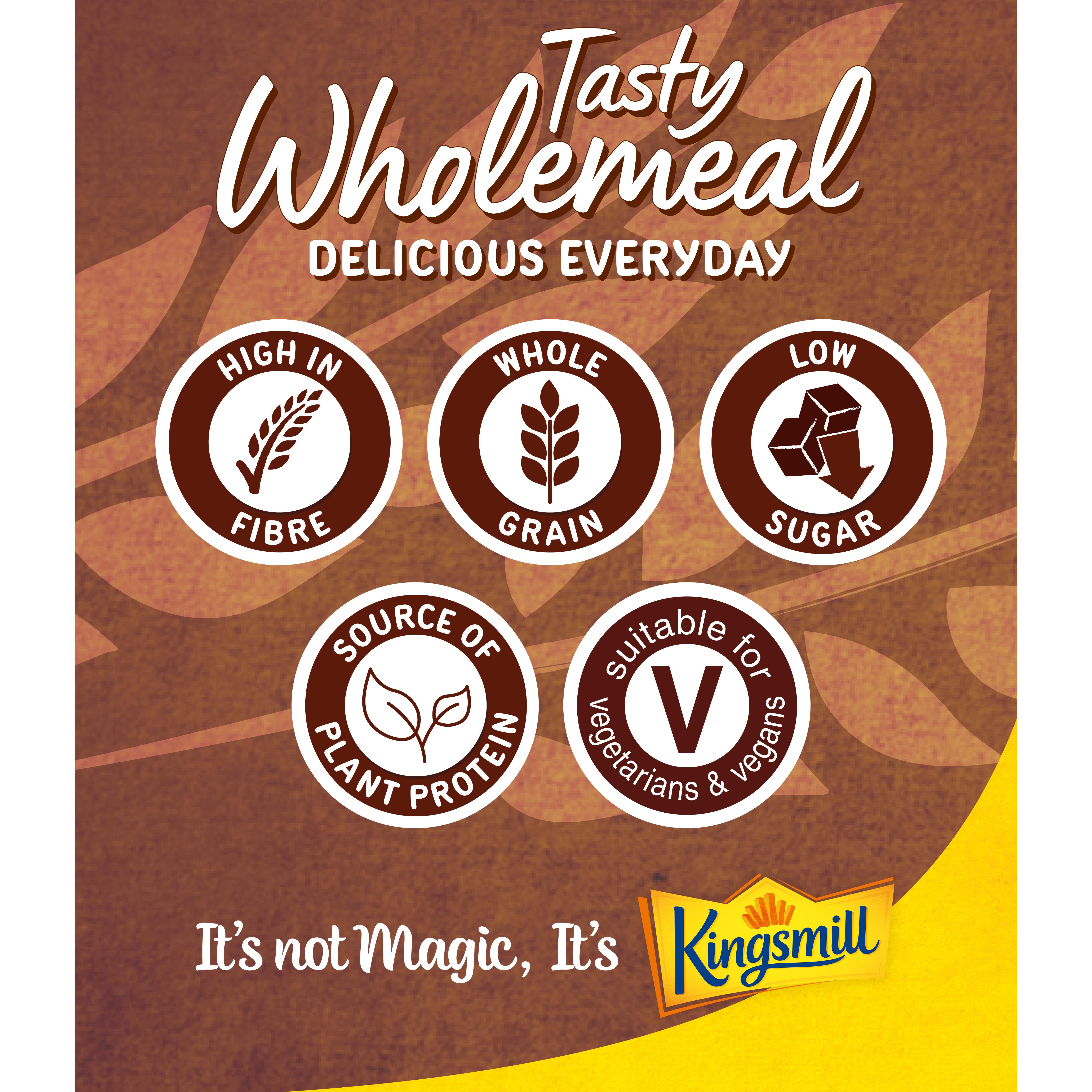 Kingsmill Tasty Medium Wholemeal Bread 800g thumbnail 2
