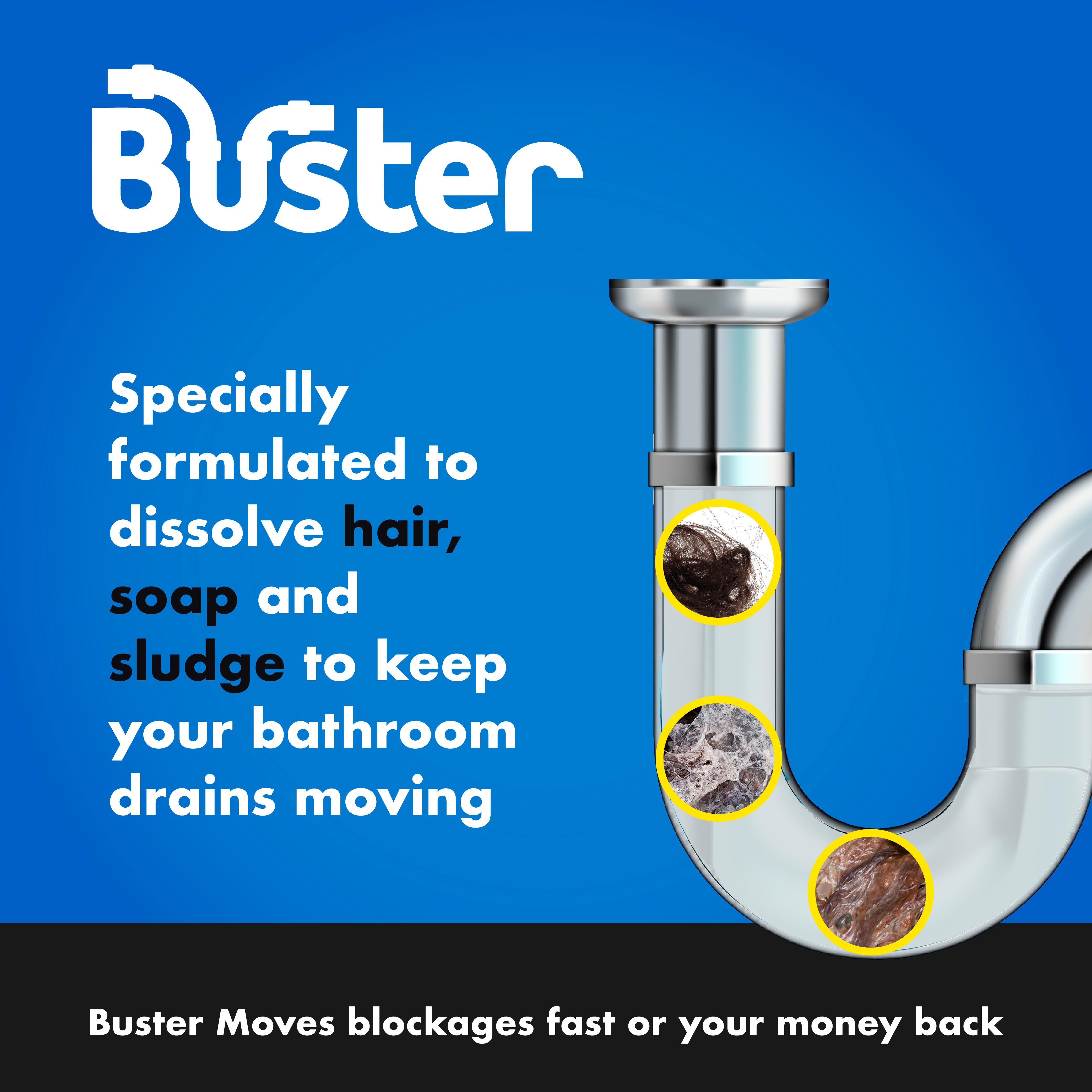 Buster Bathroom Sink Plughole Unblocker 300ml thumbnail 5