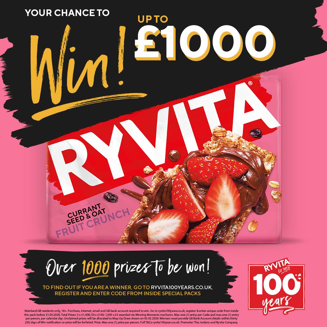 Ryvita Crispbread Fruit Crunch Currant Seed & Oat Crackers 200g thumbnail 2
