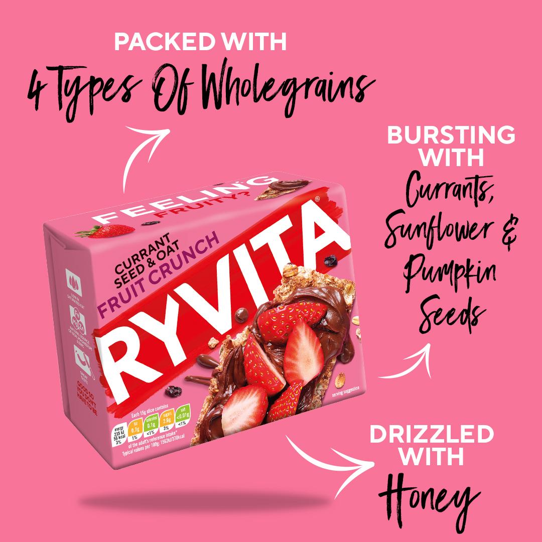 Ryvita Crispbread Fruit Crunch Currant Seed & Oat Crackers 200g thumbnail 6