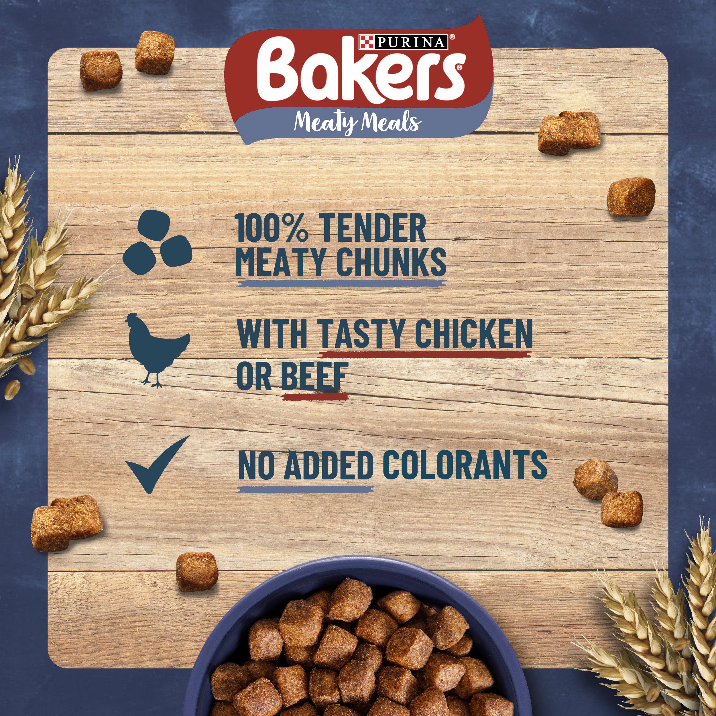 Bakers Meaty Meals Adult Dry Dog Food Chicken 2.7kg thumbnail 5
