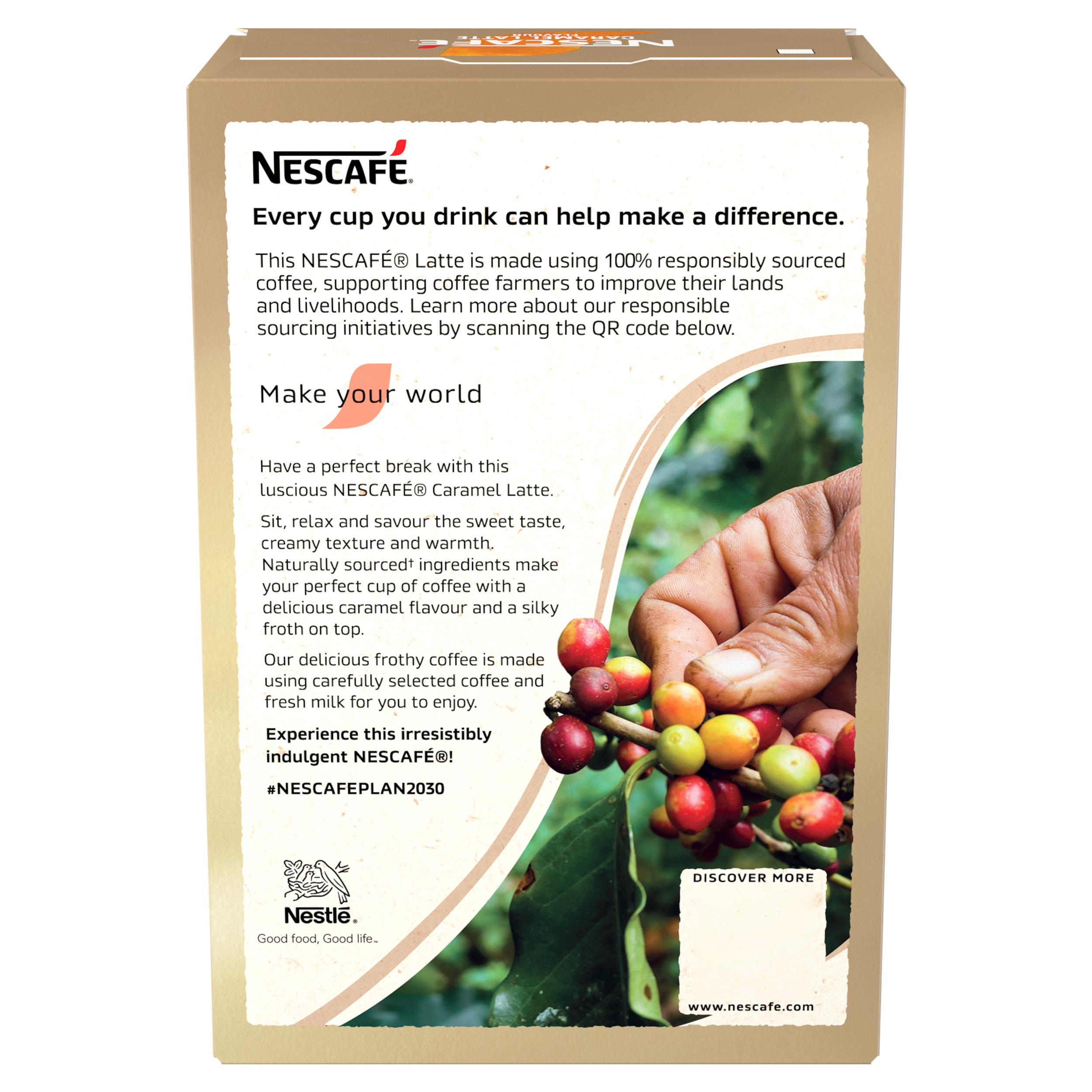 Nescafe Caramel Latte Instant Coffee Sachets x7 119g thumbnail 2
