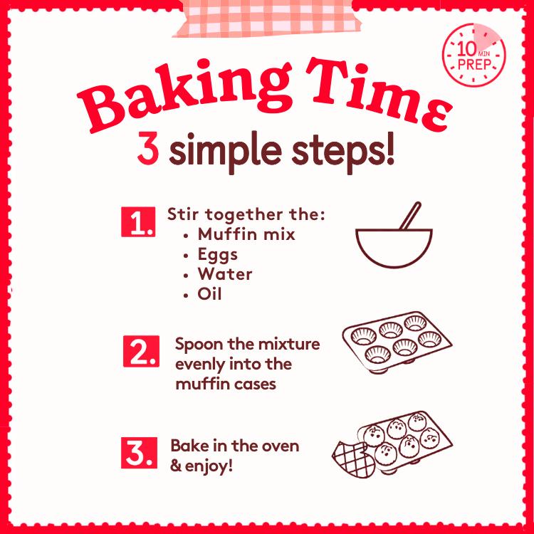 Betty Crocker Chocolate Chunk Muffin Mix Kit 335g thumbnail 4
