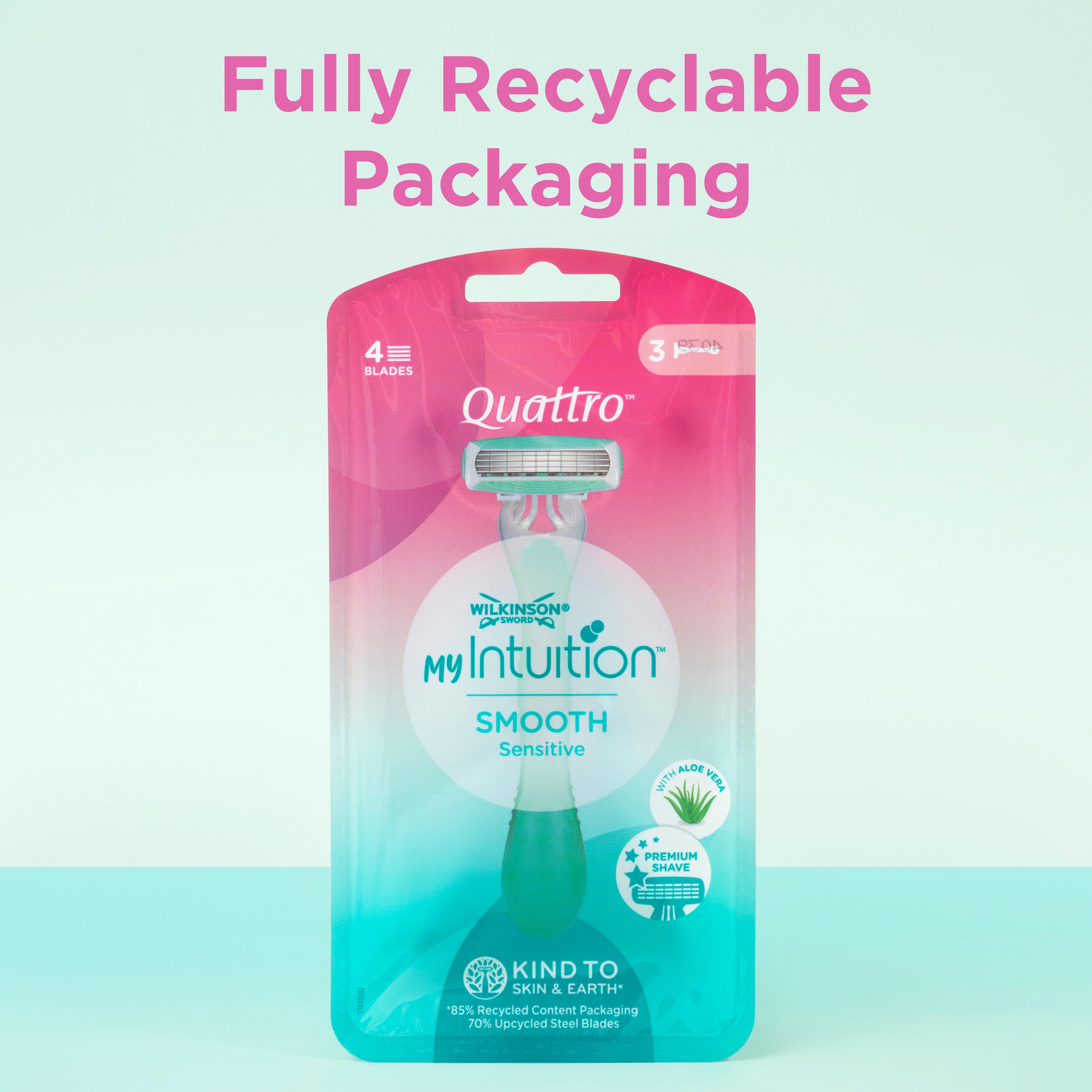 Wilkinson Sword Intuition Quattro Women's Disposable Razors x4 thumbnail 5