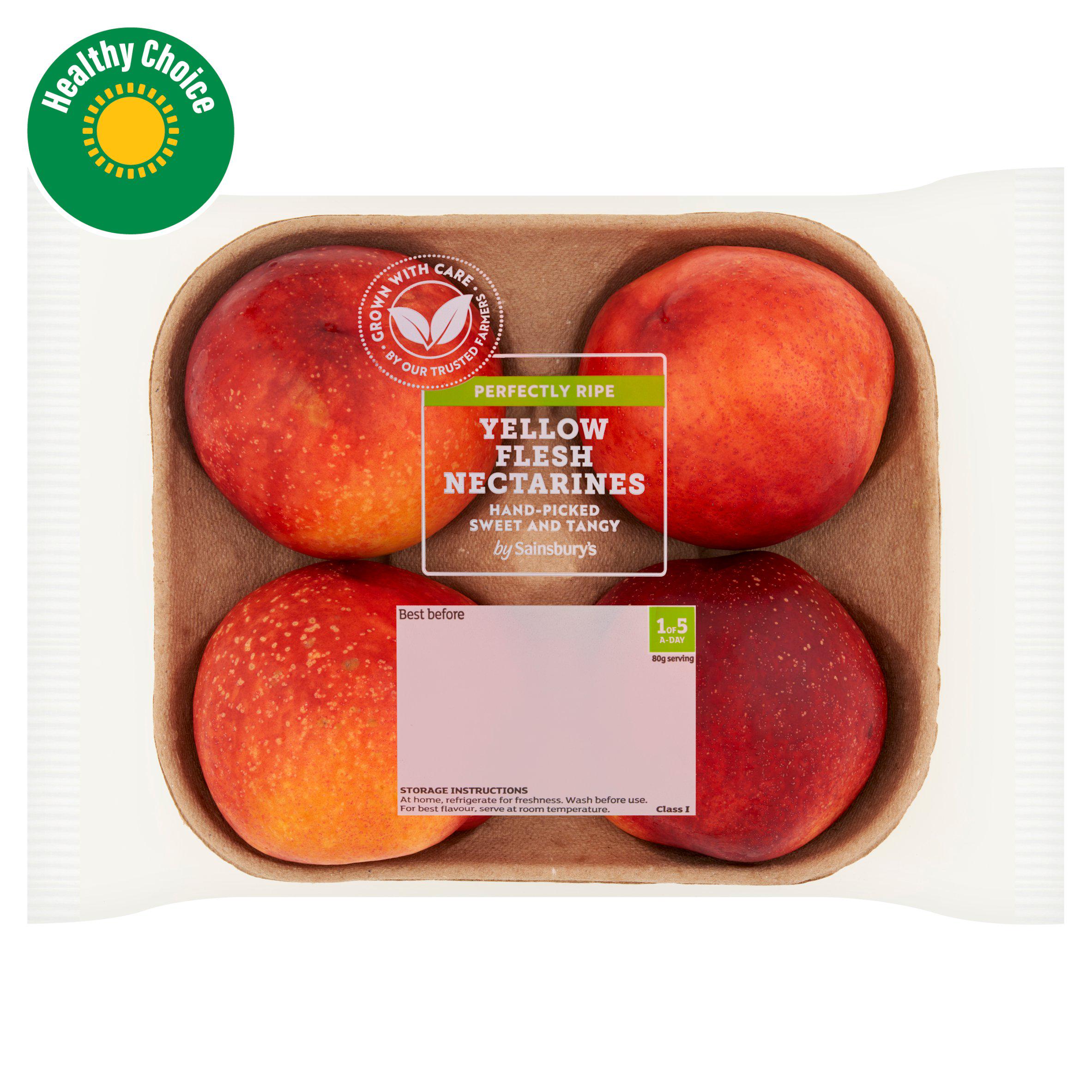 Sainsbury's Nectarines, Ripe & Ready x4