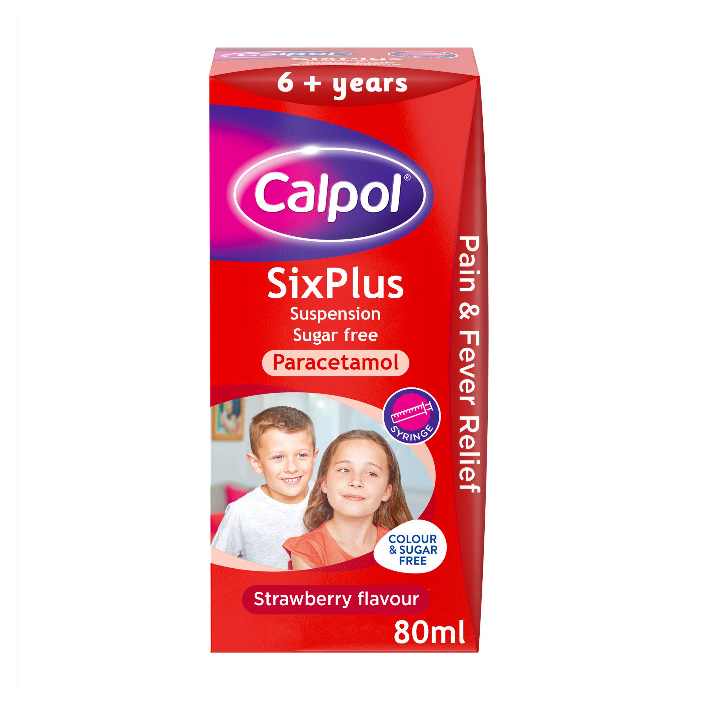 Calpol SixPlus Sugar Free Oral Suspension Strawberry 6+ Years