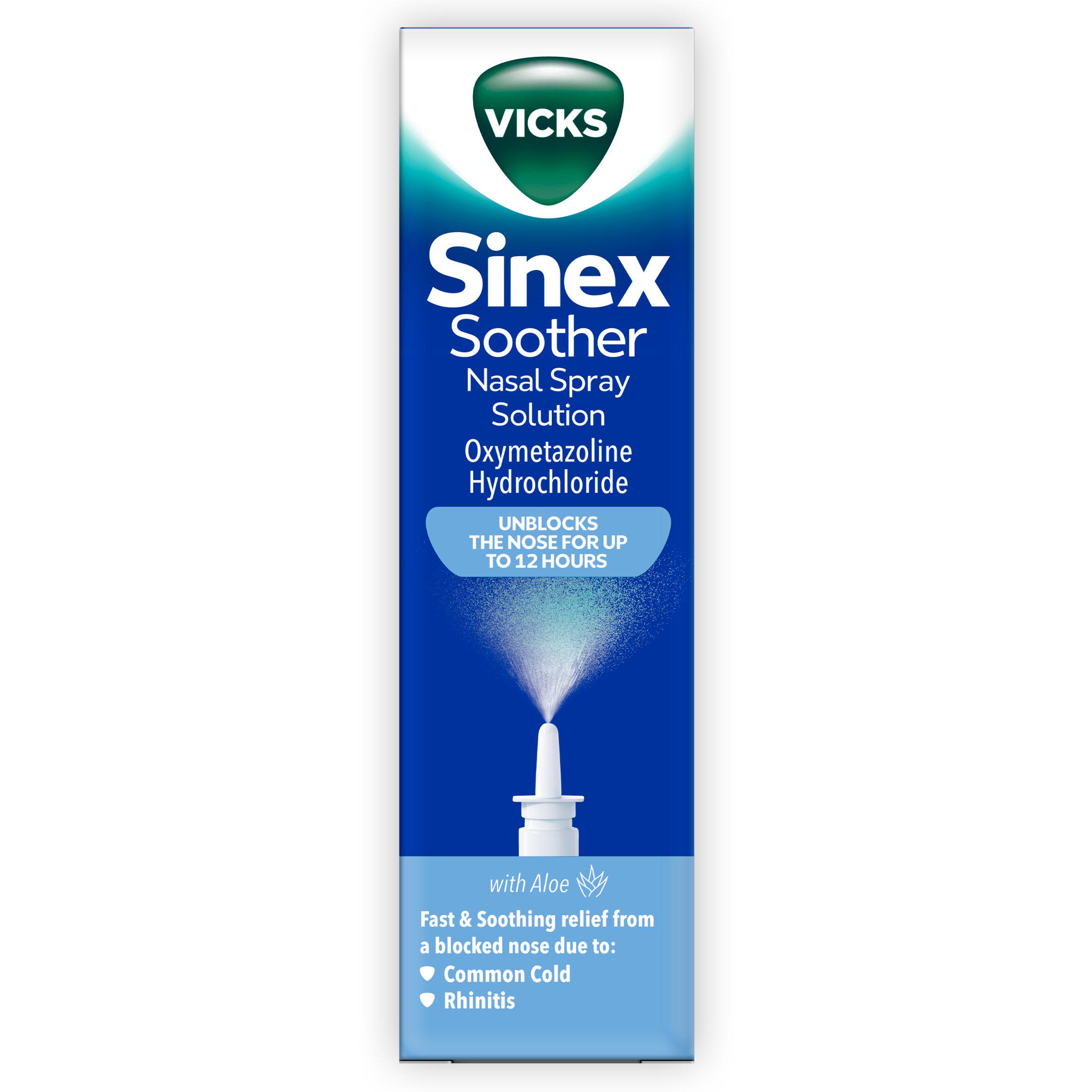 Vicks Sinex Soother Decongestant Nasal Spray For Blocked Nose 15ml