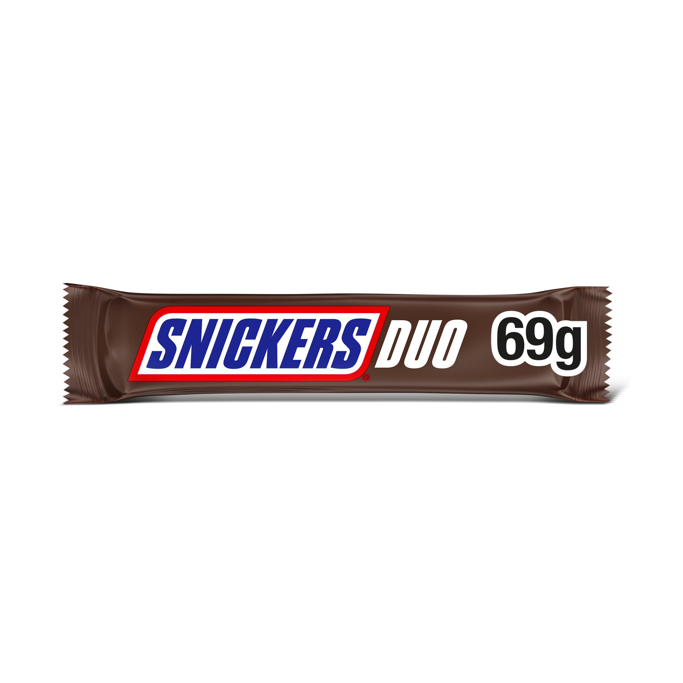 Snickers Duo Peanut Milk Chocolate Bar 68g