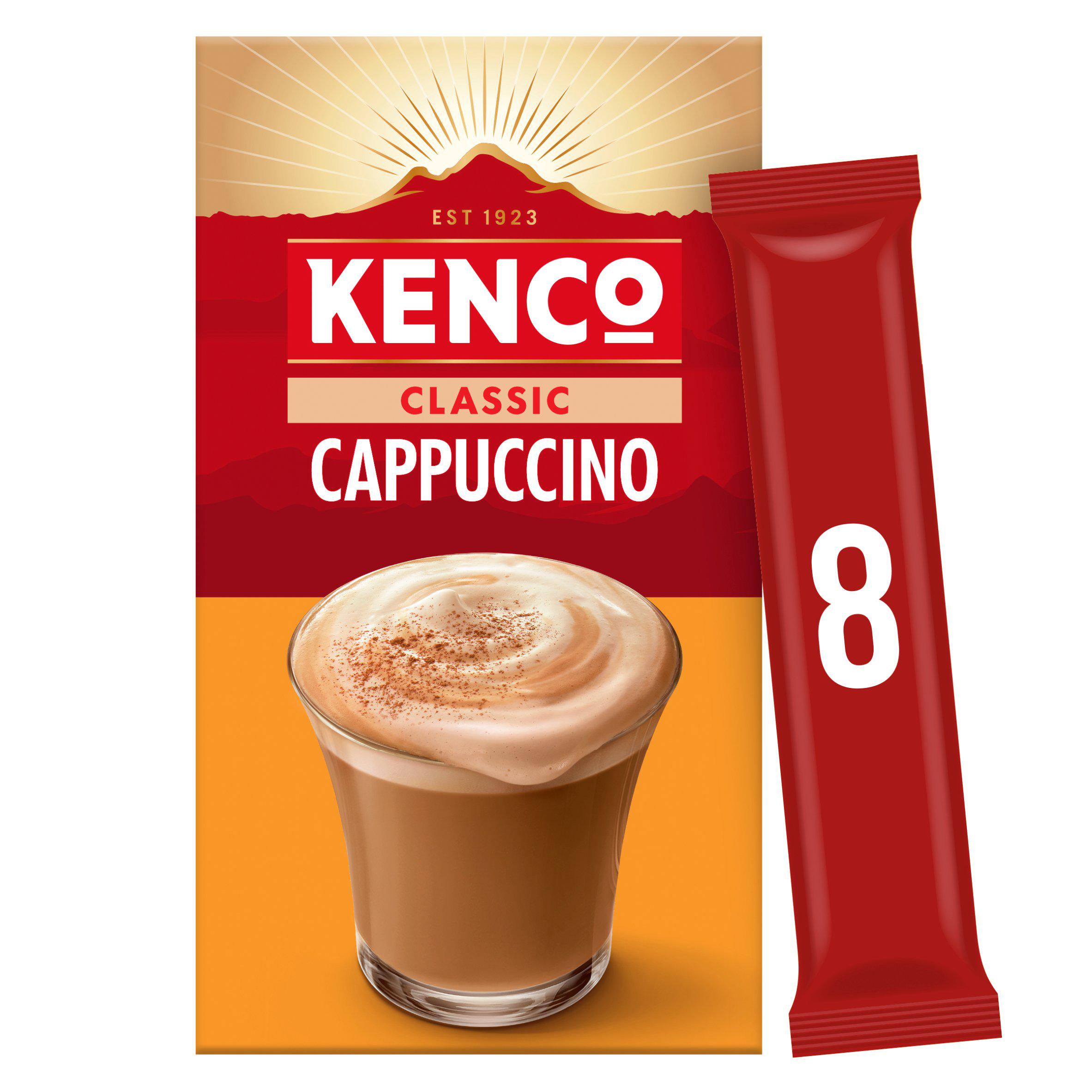Kenco Cappuccino Instant Coffee x8 Sachets