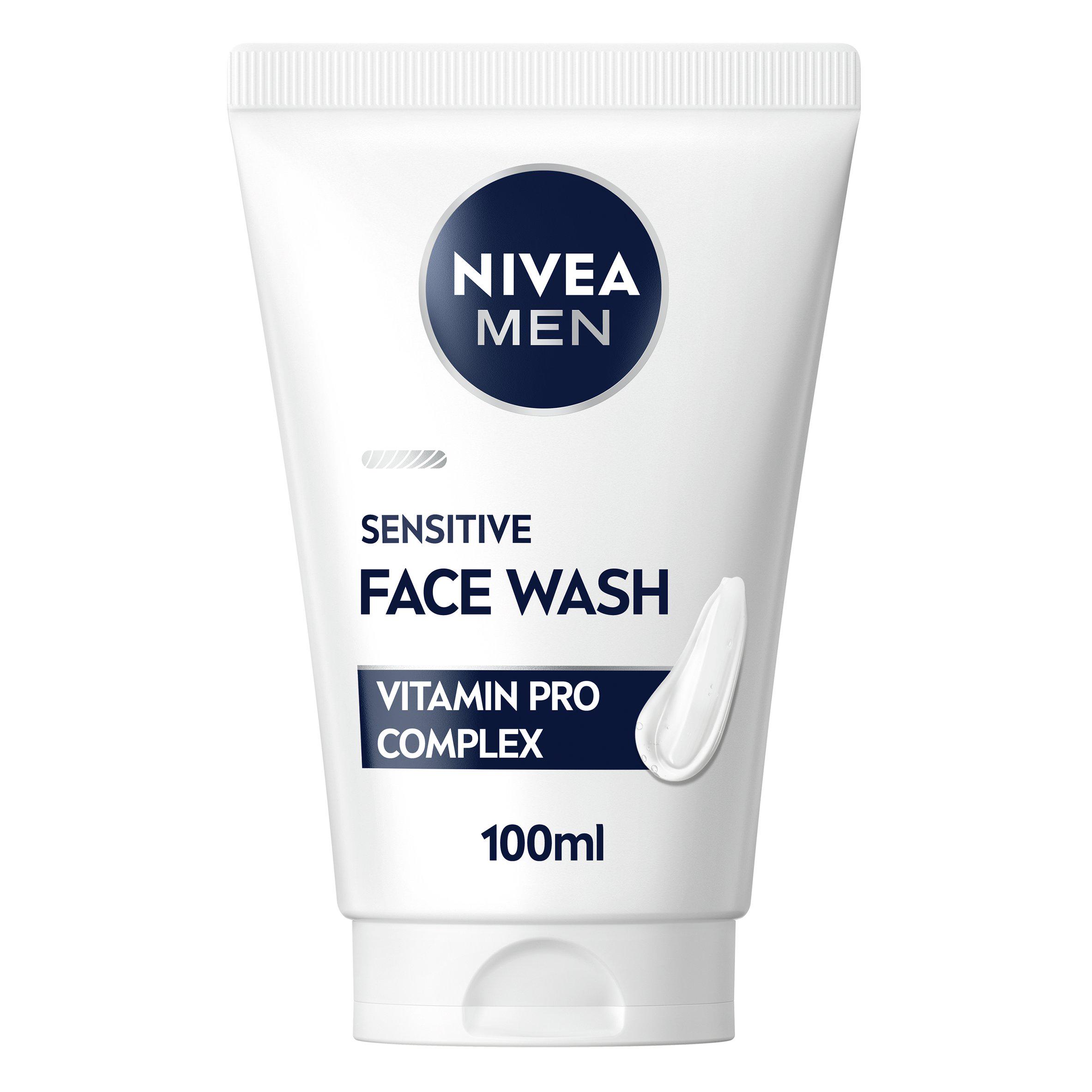 NIVEA MEN Sensitive Face Wash with 0% Alcohol