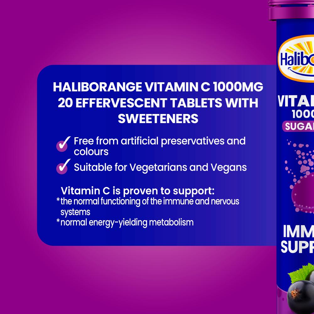 Haliborange Effervescent Vitamin C, Blackcurrant Flavour x20 thumbnail 2