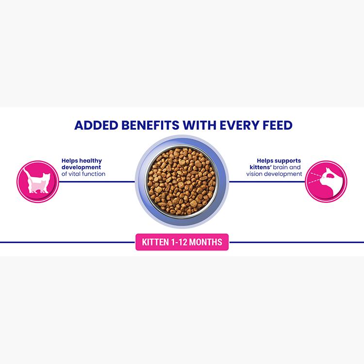 Purina One Kitten Dry Cat Food Chicken & Wholegrain 750g thumbnail 6