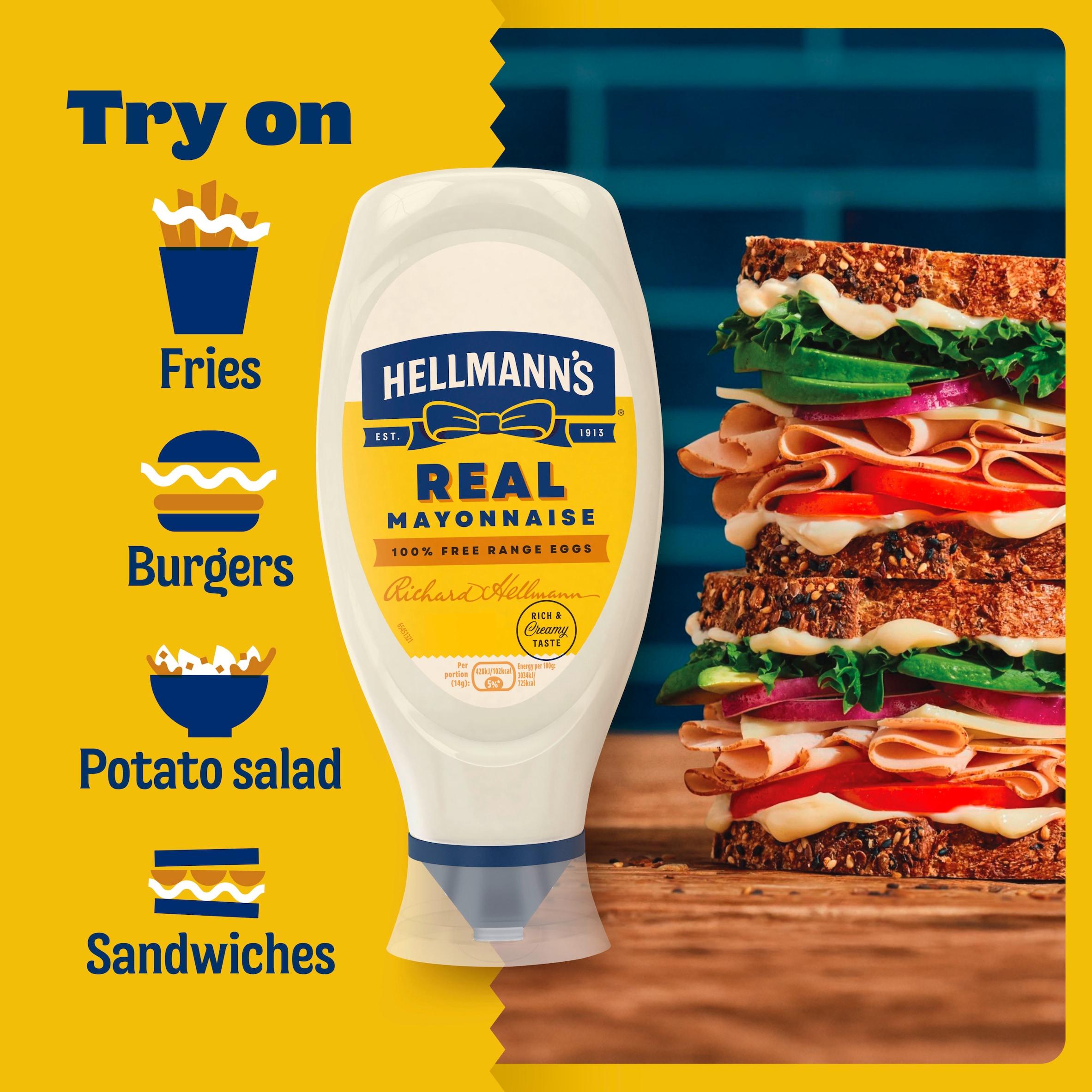 Hellmann's Real Squeezy Mayonnaise 430ml thumbnail 4