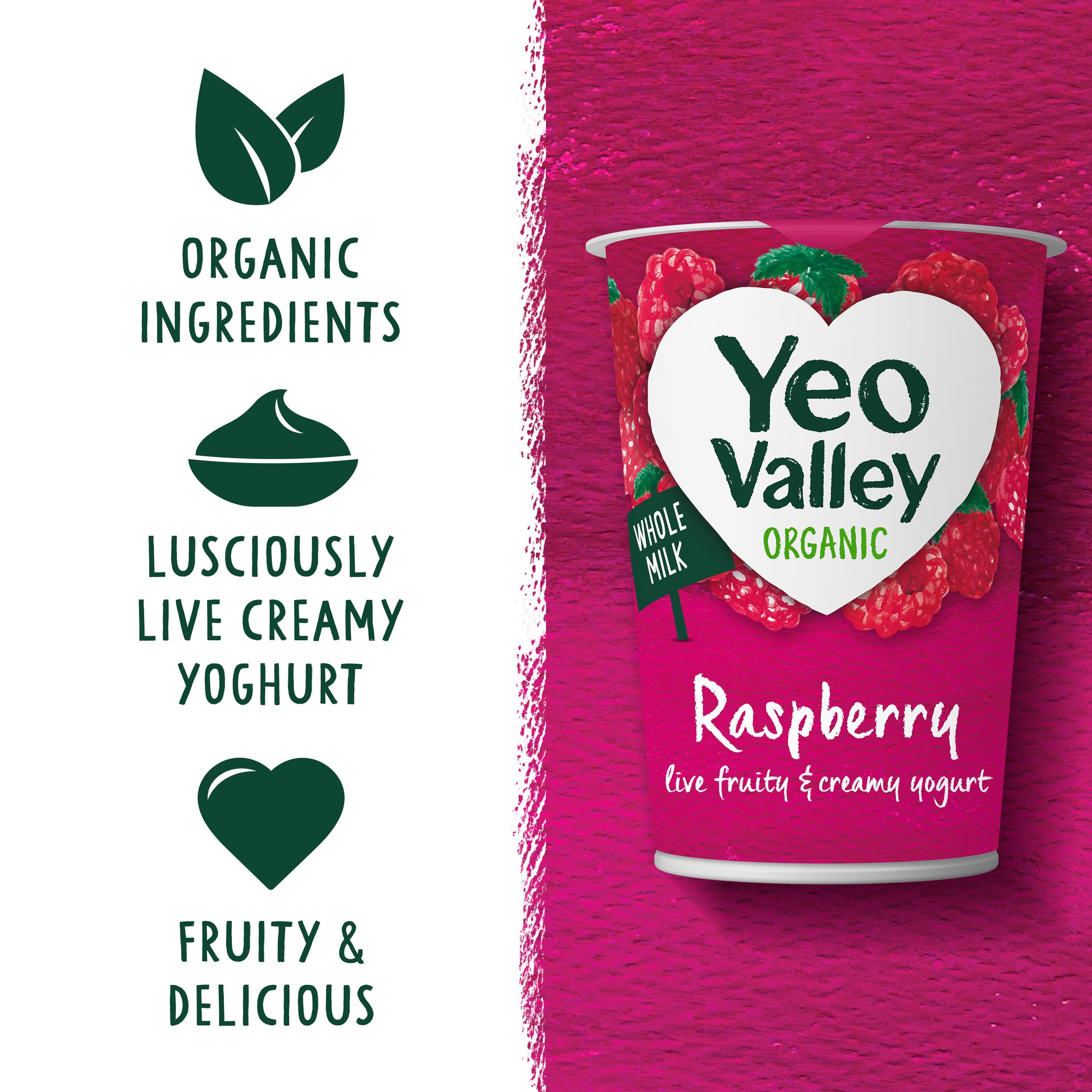 Yeo Valley Organic Raspberry Yogurt 450g thumbnail 3