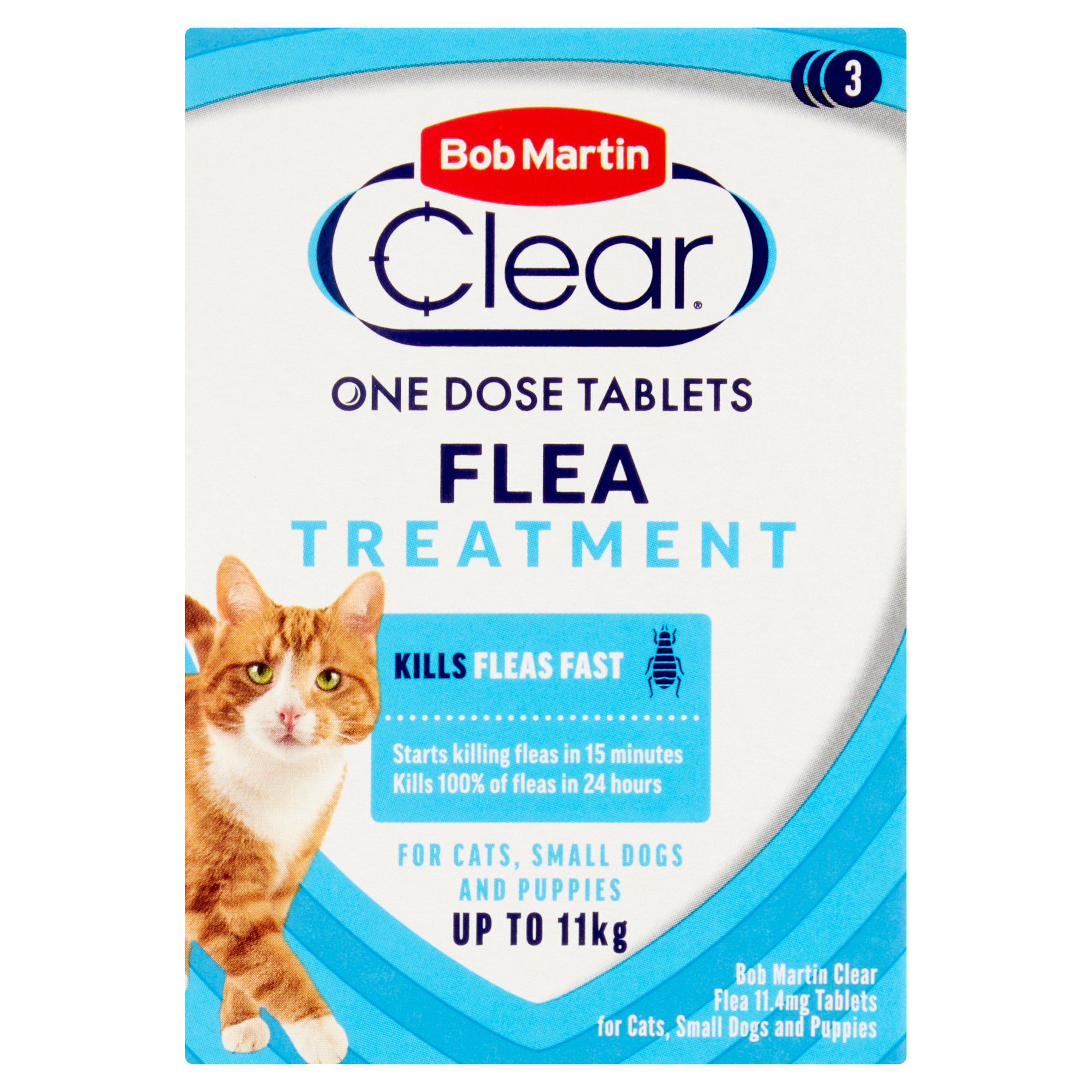 Clear Flea 11.4mg Tablets for Cats, Small Dogs and Puppies Treatment 3 Tablets