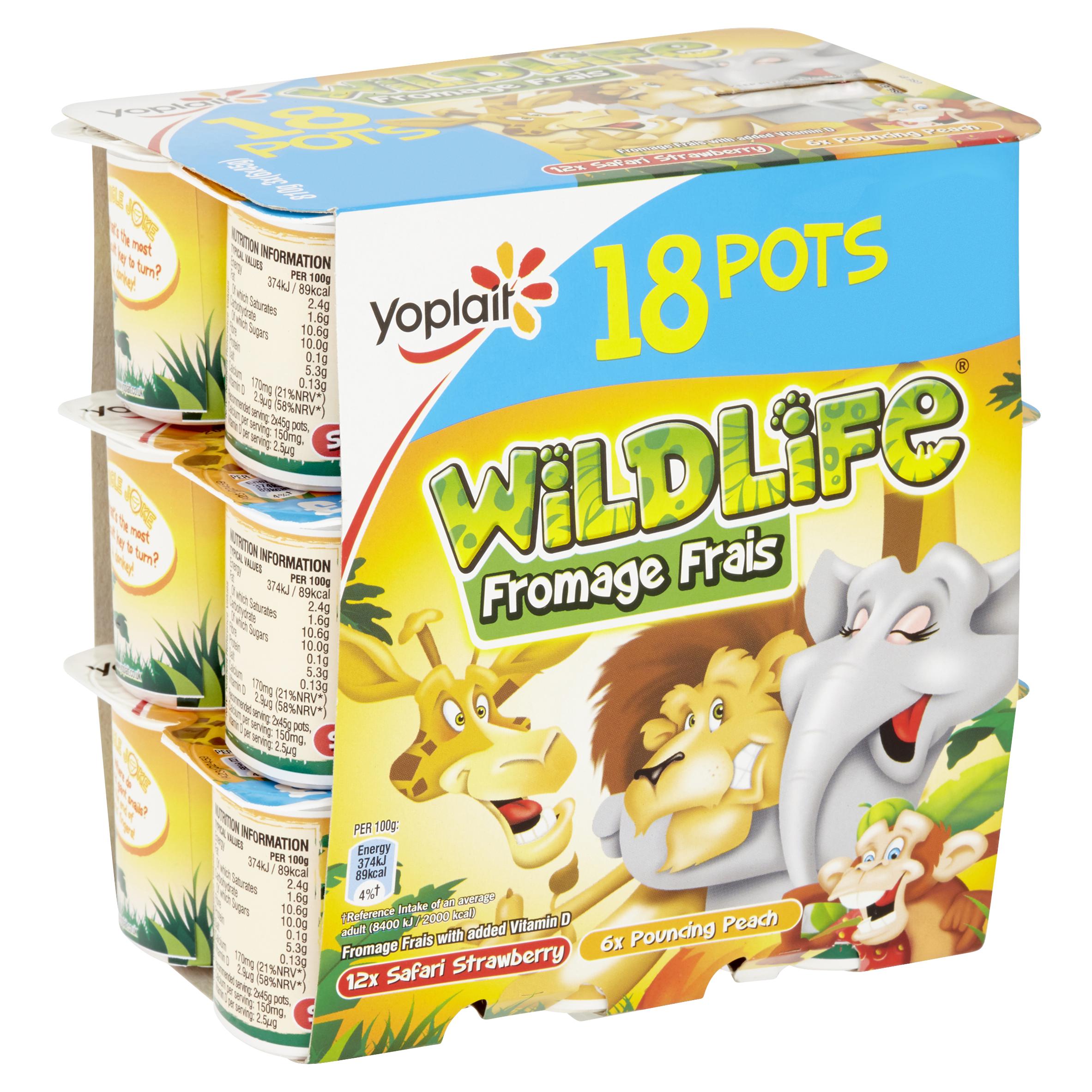 Wildlife Kids Strawberry & Peach Yoghurt Pots 18x45g thumbnail 2