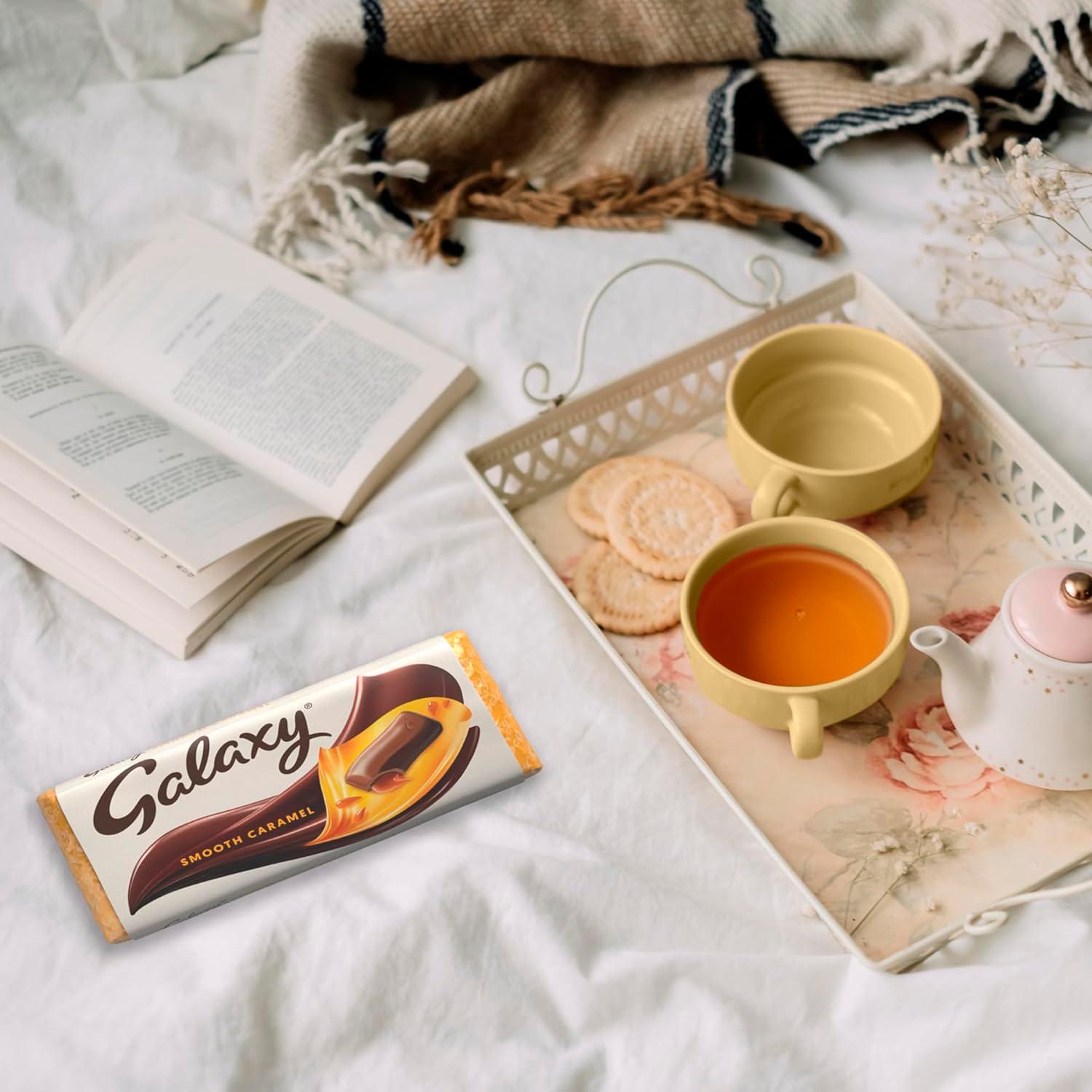 Galaxy Smooth Caramel & Milk Chocolate Block Bar Vegetarian 135g thumbnail 4