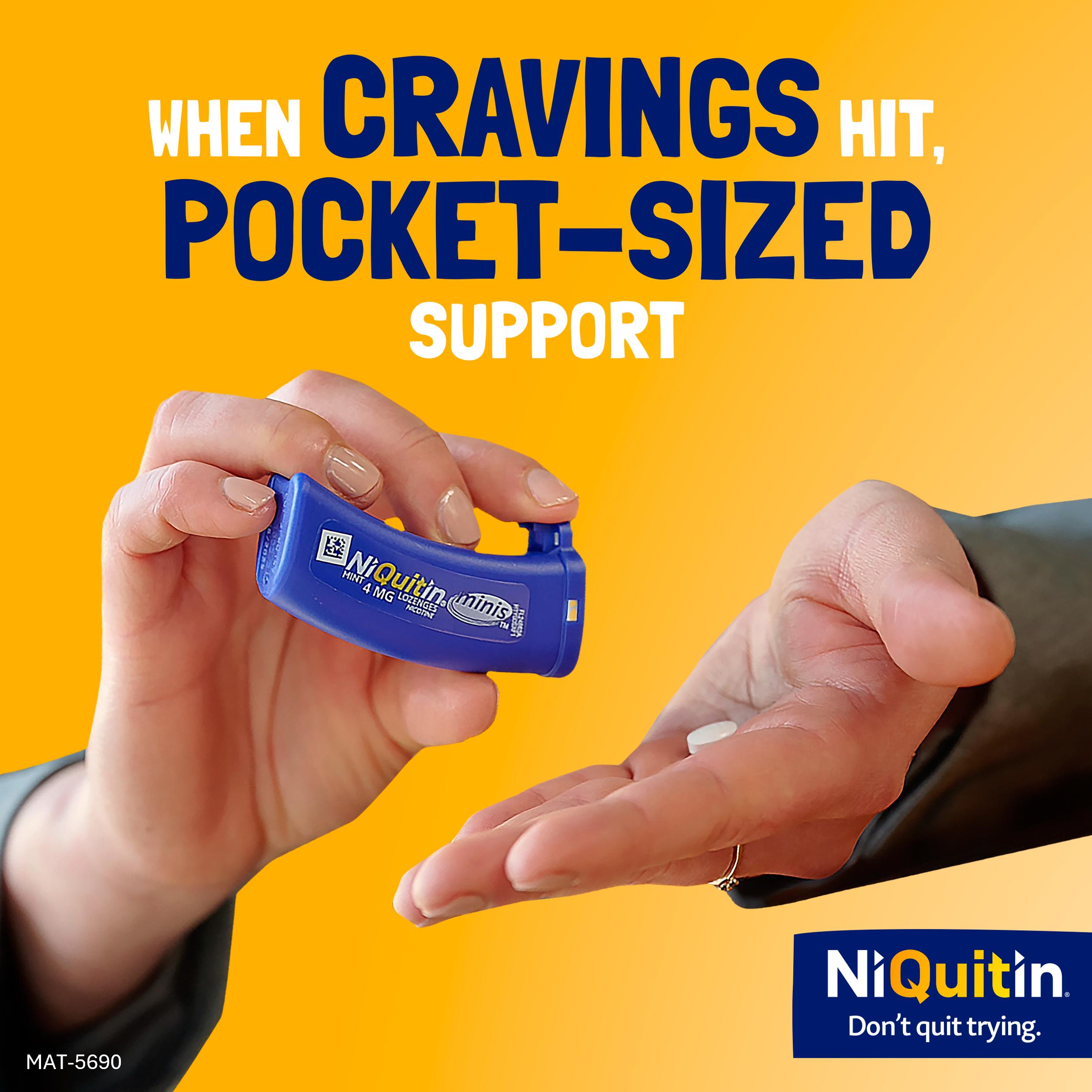 NiQuitin Minis Mint Nicotine Lozenges Reduce & Quit Smoking Aid x60 4mg thumbnail 6