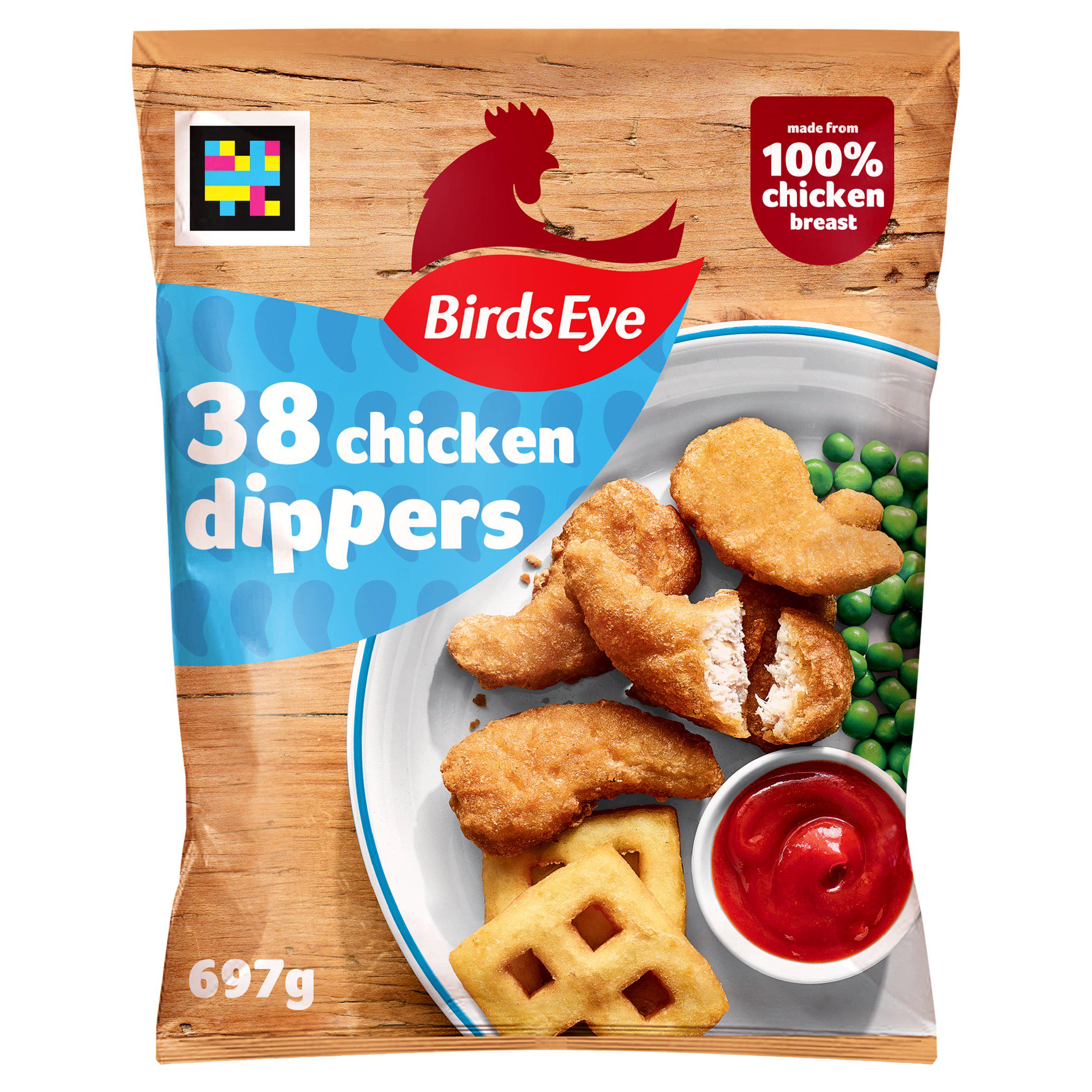 Birds Eye 38 x Crispy Chicken Dippers 697g