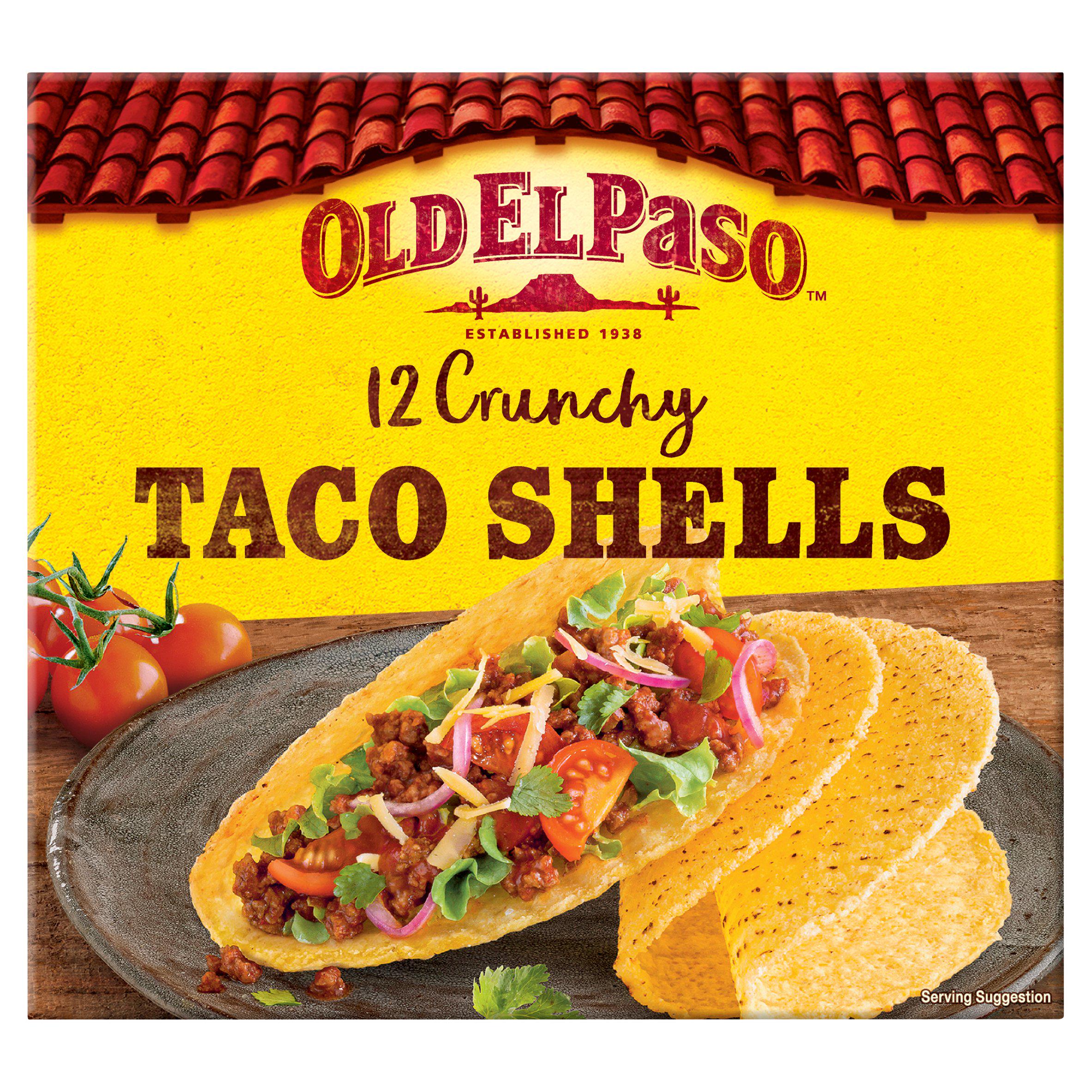 Old El Paso Mexican Crunchy Taco Shells x12 156g