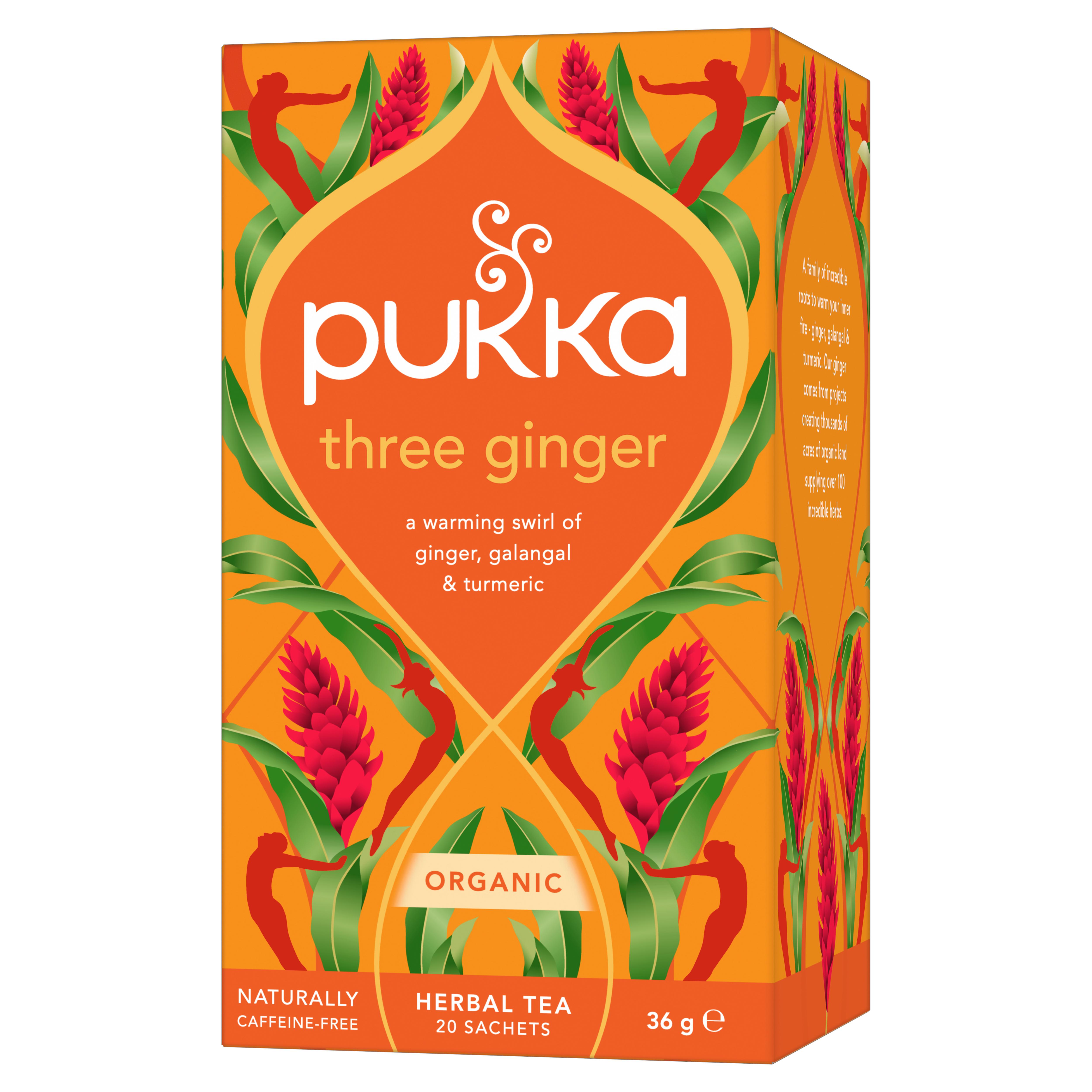 Pukka Organic Three Ginger Tea Home Compostable Herbal Tea Bags x20 thumbnail 2