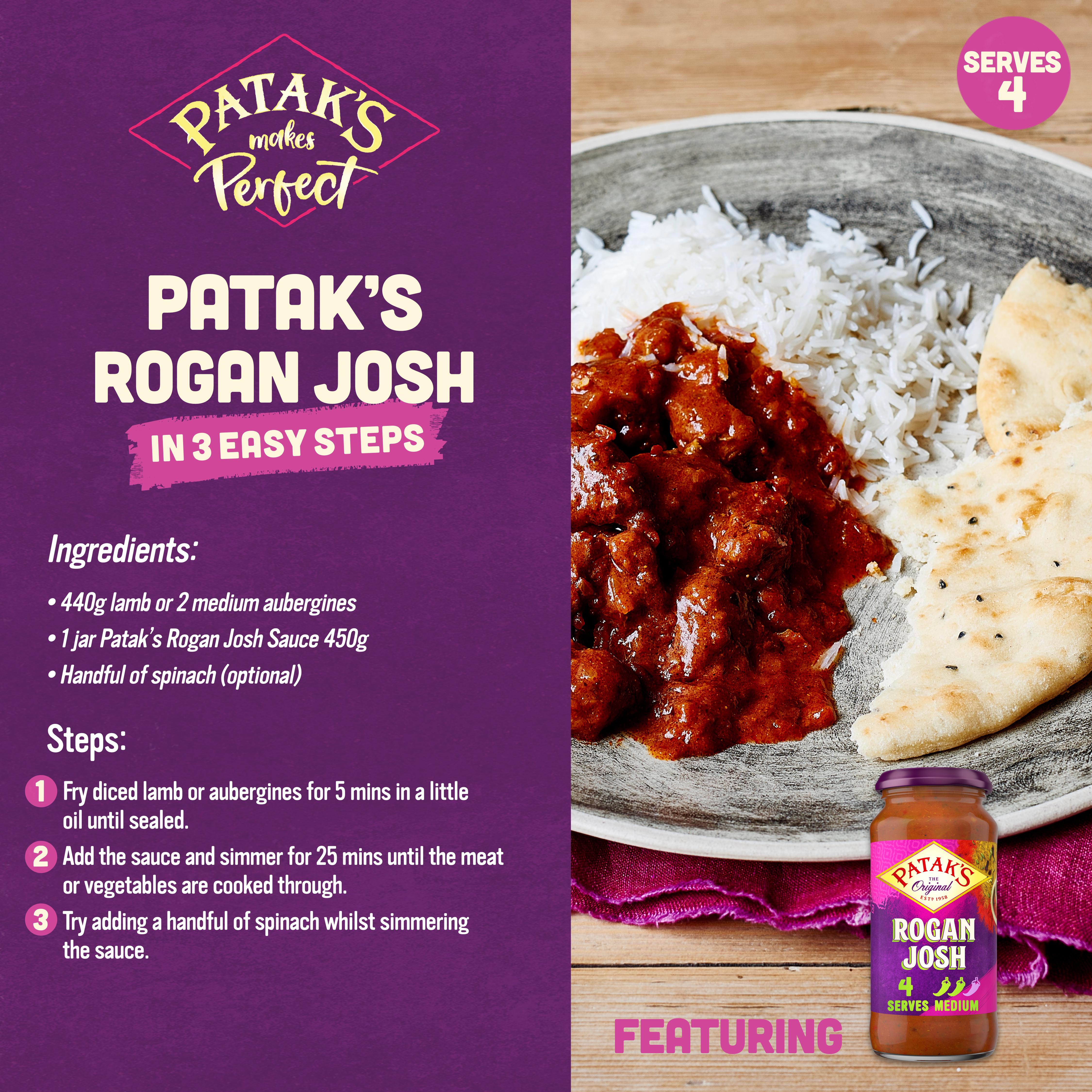 Patak's Rogan Josh Curry Sauce 450g thumbnail 2