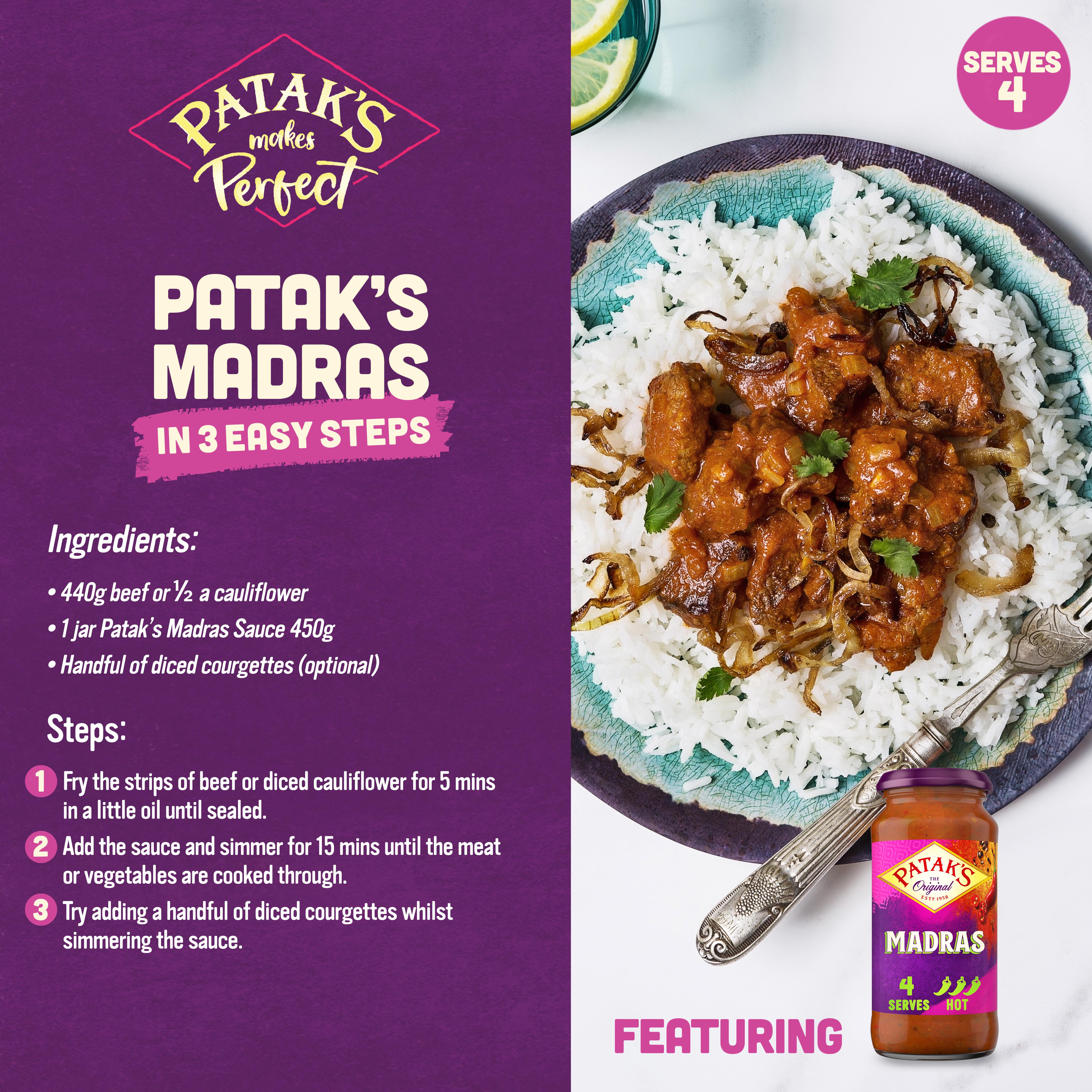 Patak's Madras Curry Sauce 450g thumbnail 2